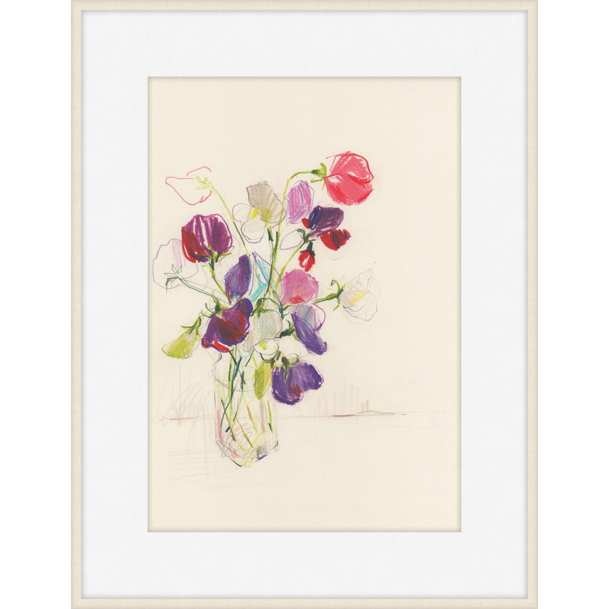 Level 57 Vase Of Sweet Peas Print Vase Of Sweet Peas - D2853S57045-4380 - Transitional