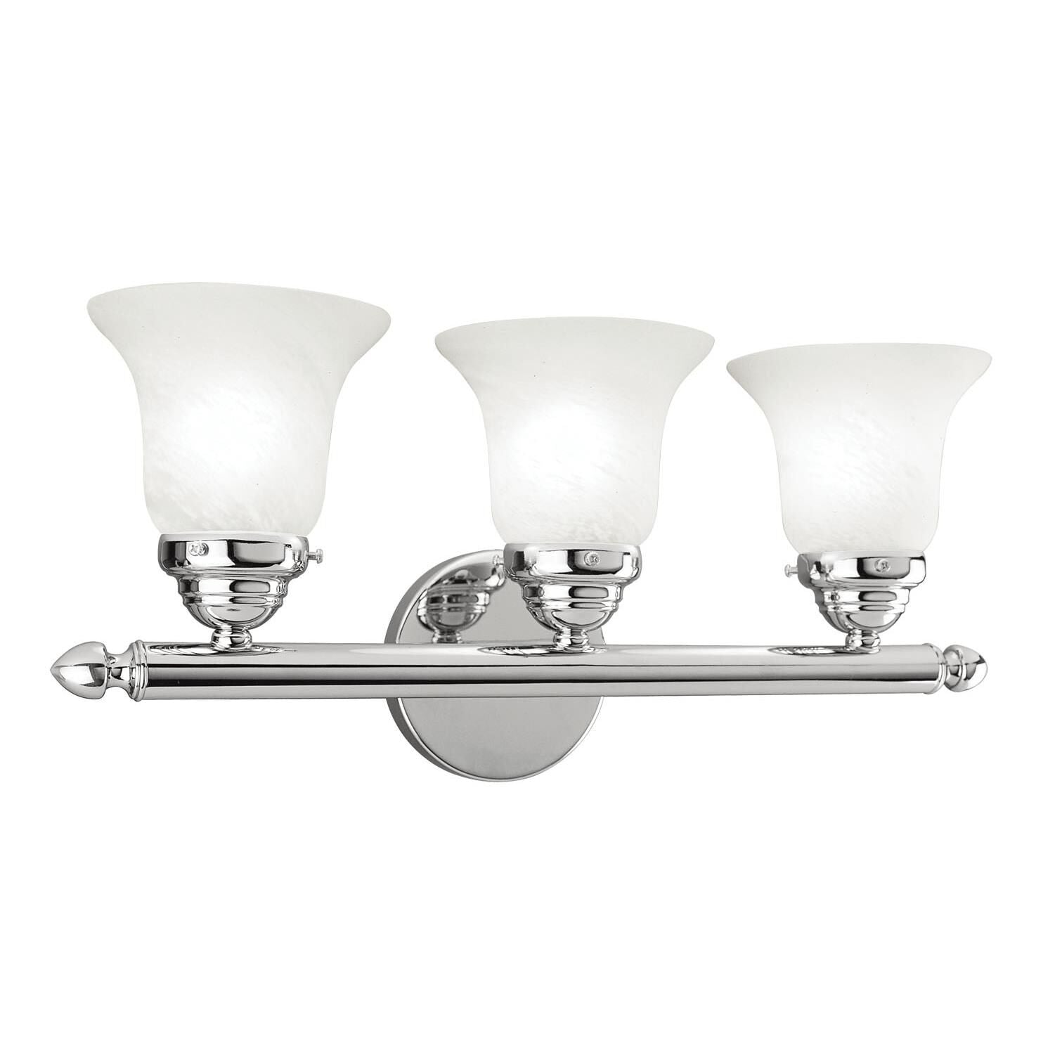 Livex Lighting Home Basics 19 Inch 3 Light Bath Vanity Light Home Basics - 1063-05 - Traditional