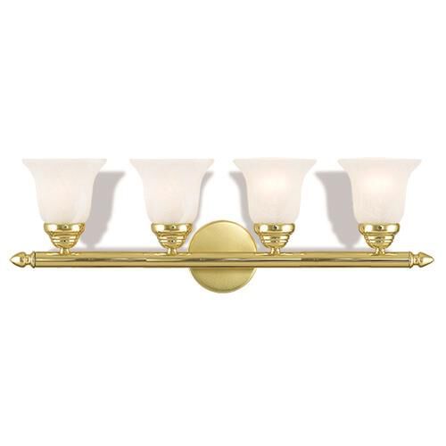 Livex Lighting Home Basics 24 Inch 4 Light Bath Vanity Light Home Basics - 1064-02 - Traditional