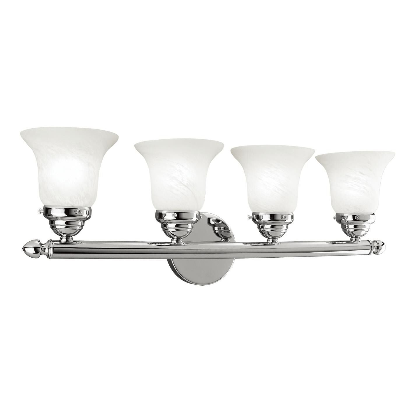 Livex Lighting Home Basics 24 Inch 4 Light Bath Vanity Light Home Basics - 1064-05 - Traditional
