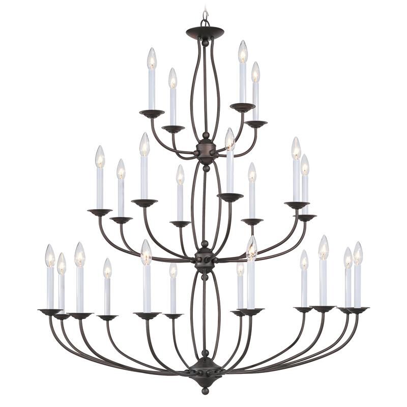 Livex Lighting Home Basics 42 Inch 24 Light Chandelier Home Basics - 4180-07 - Transitional