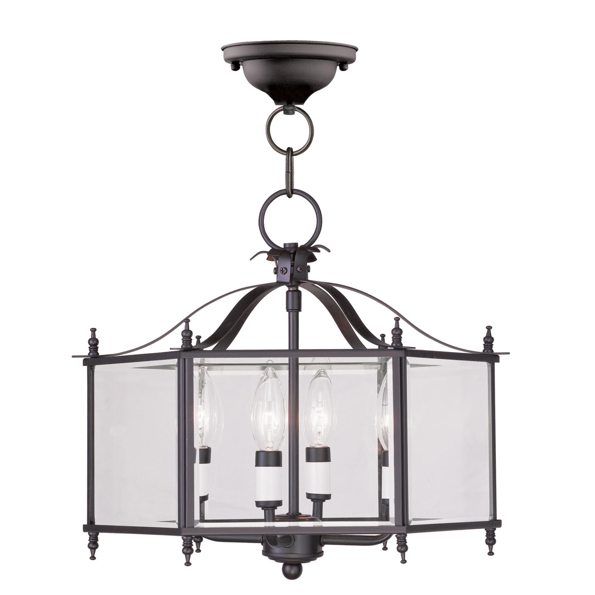 Livex Lighting Livingston 15 Inch Cage Pendant Livingston - 4398-07 - Traditional