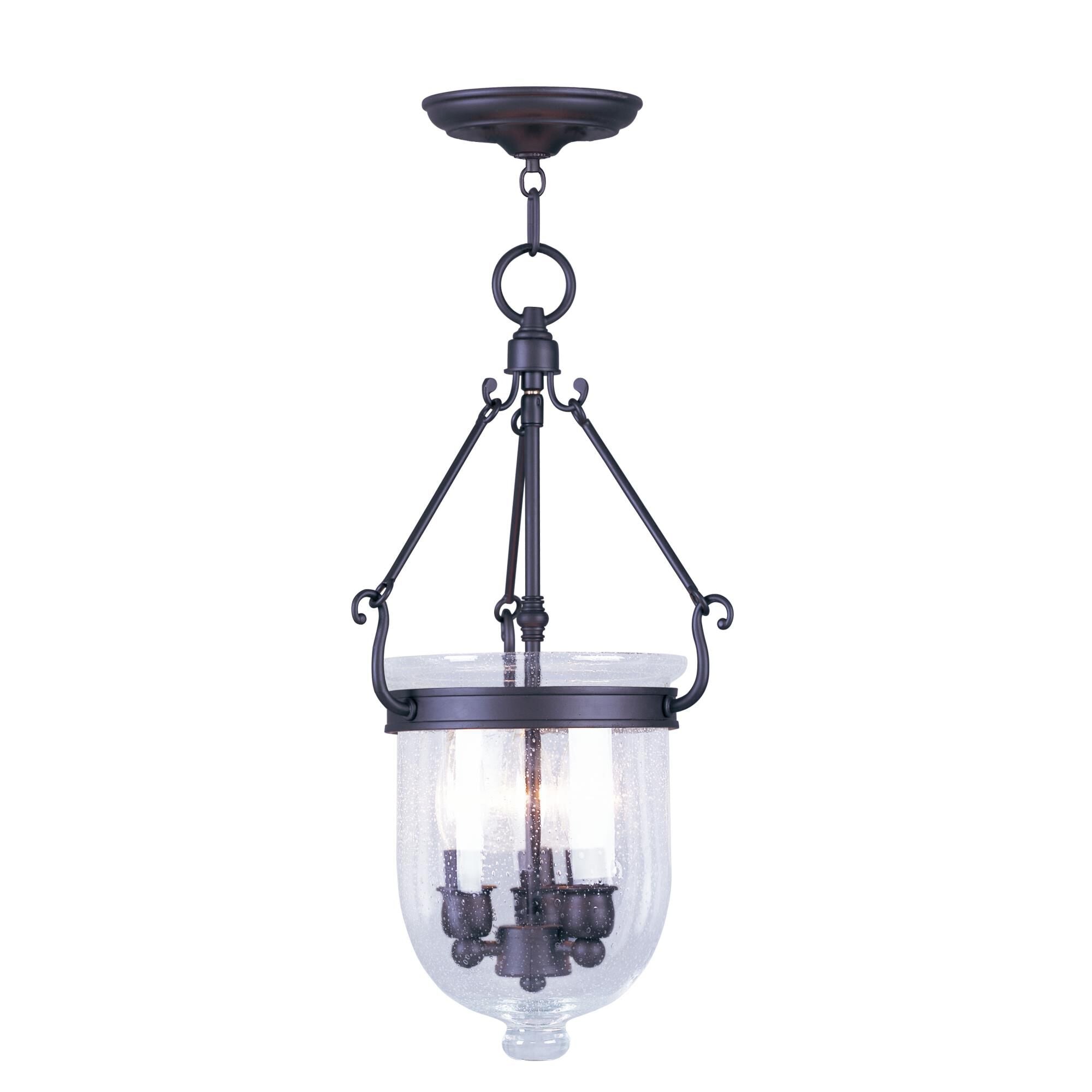 Livex Lighting Jefferson 10 Inch Cage Pendant Jefferson - 5083-07 - Traditional