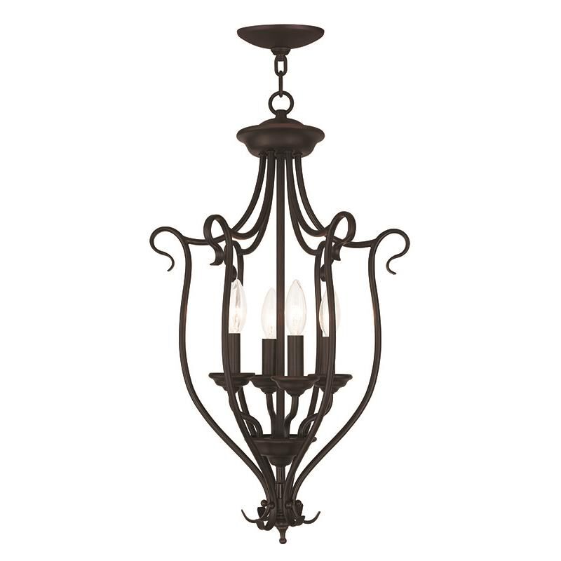 Livex Lighting Coronado 15 Inch Cage Pendant Coronado - 6137-07 - Traditional