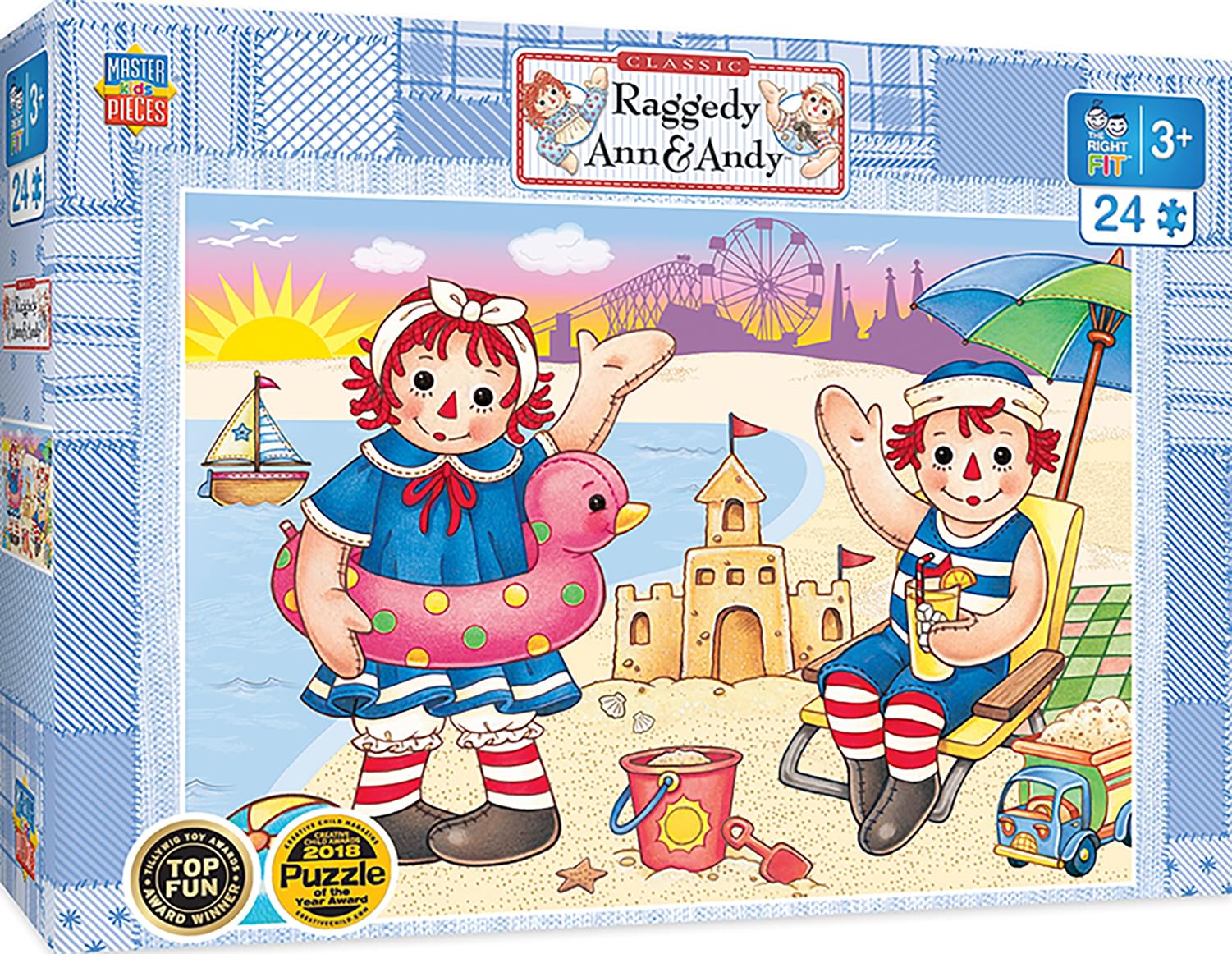 Raggedy Ann & Andy Beach Fun 24 Piece Jigsaw Puzzle