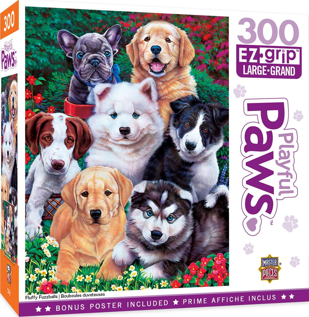 Fluffy Fuzzballs 300 Piece Large EZ Grip Jigsaw Puzzle
