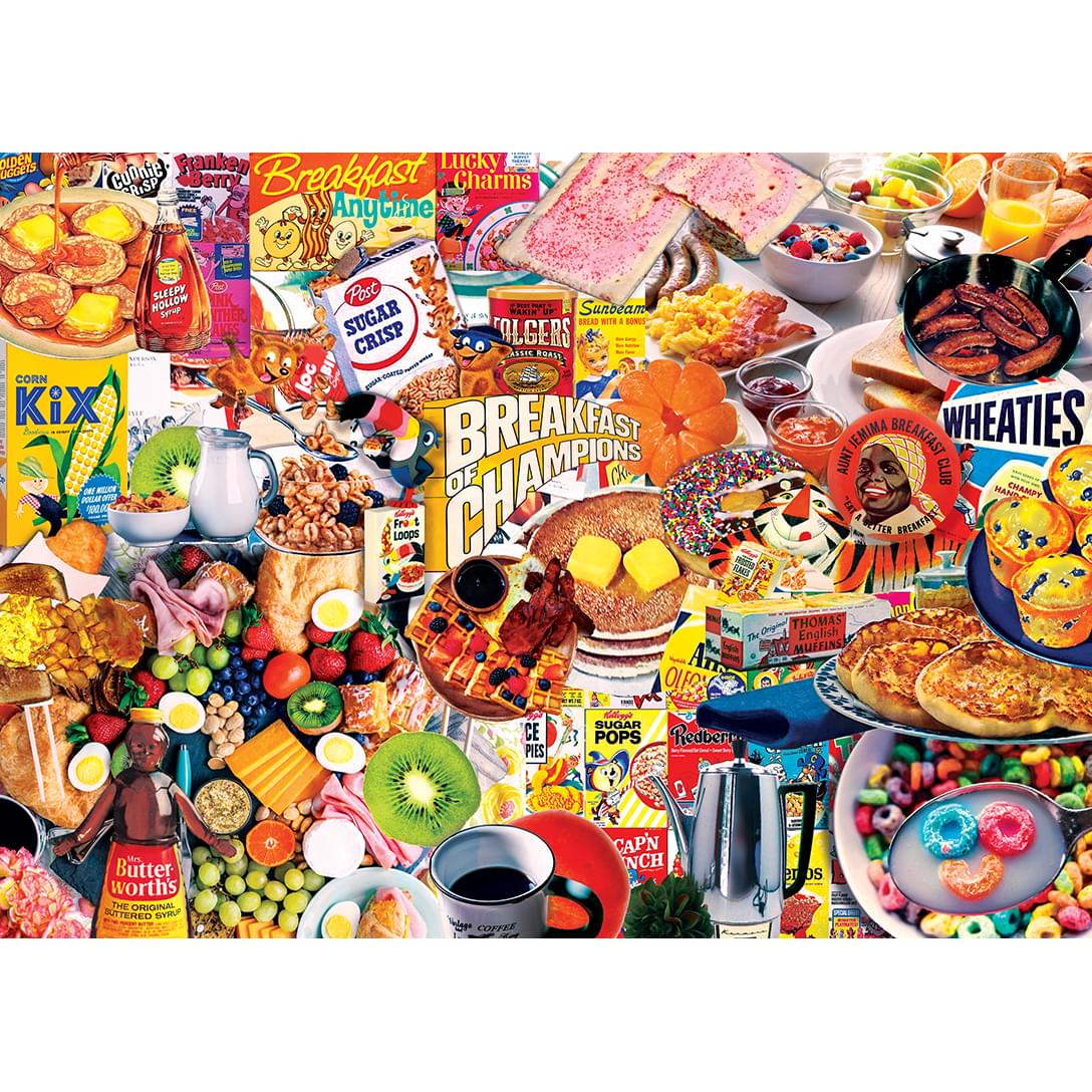 Flashbacks Breakfast of Champions 1000 Piece Jigsaw Puzzle