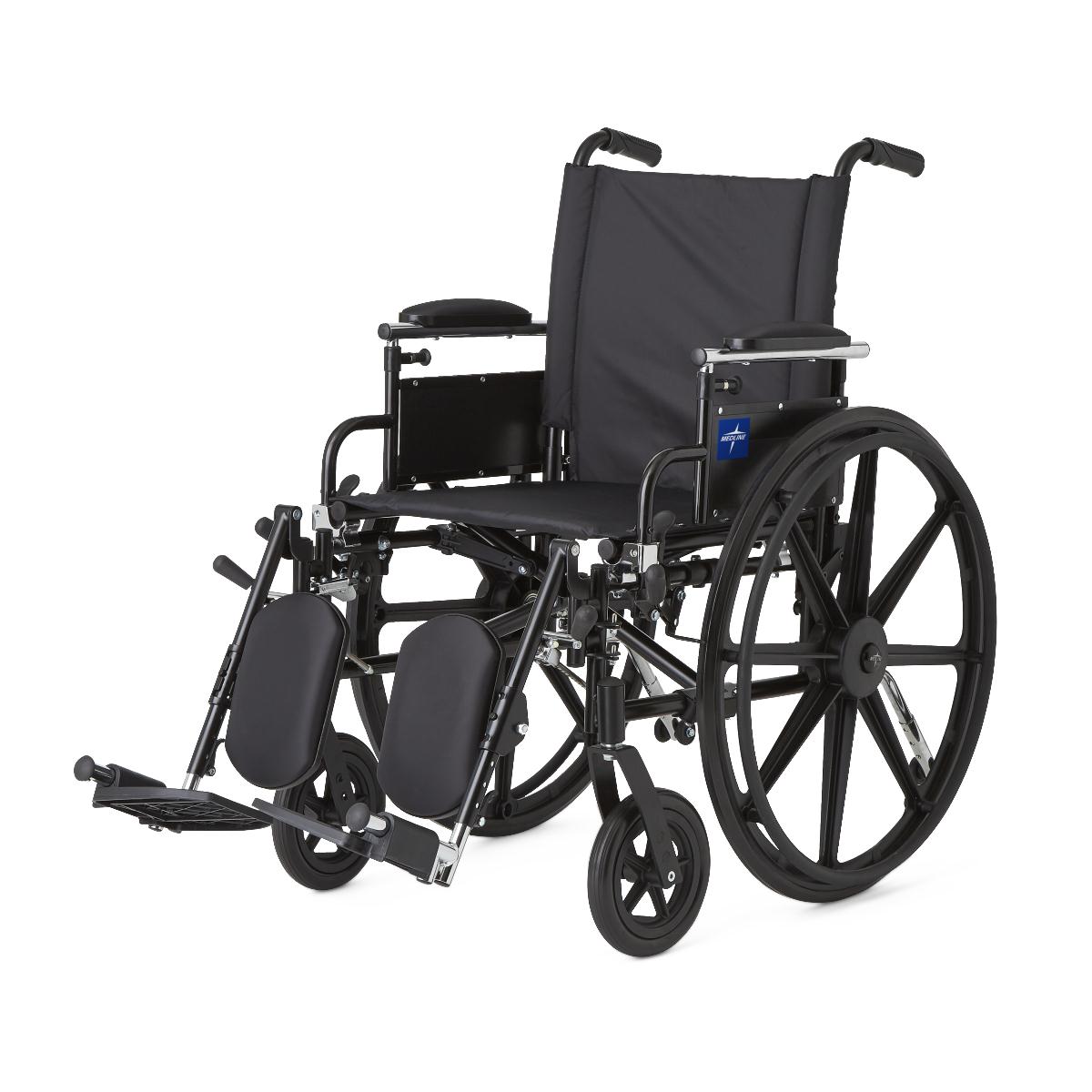 K4 Lightweight Wheelchairs 18" Seat, Swing Back Desk Length Height Adjustable Arms, Elevating Leg Rests