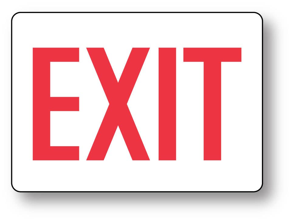 National Marker MEXT06V "Exit" Sign