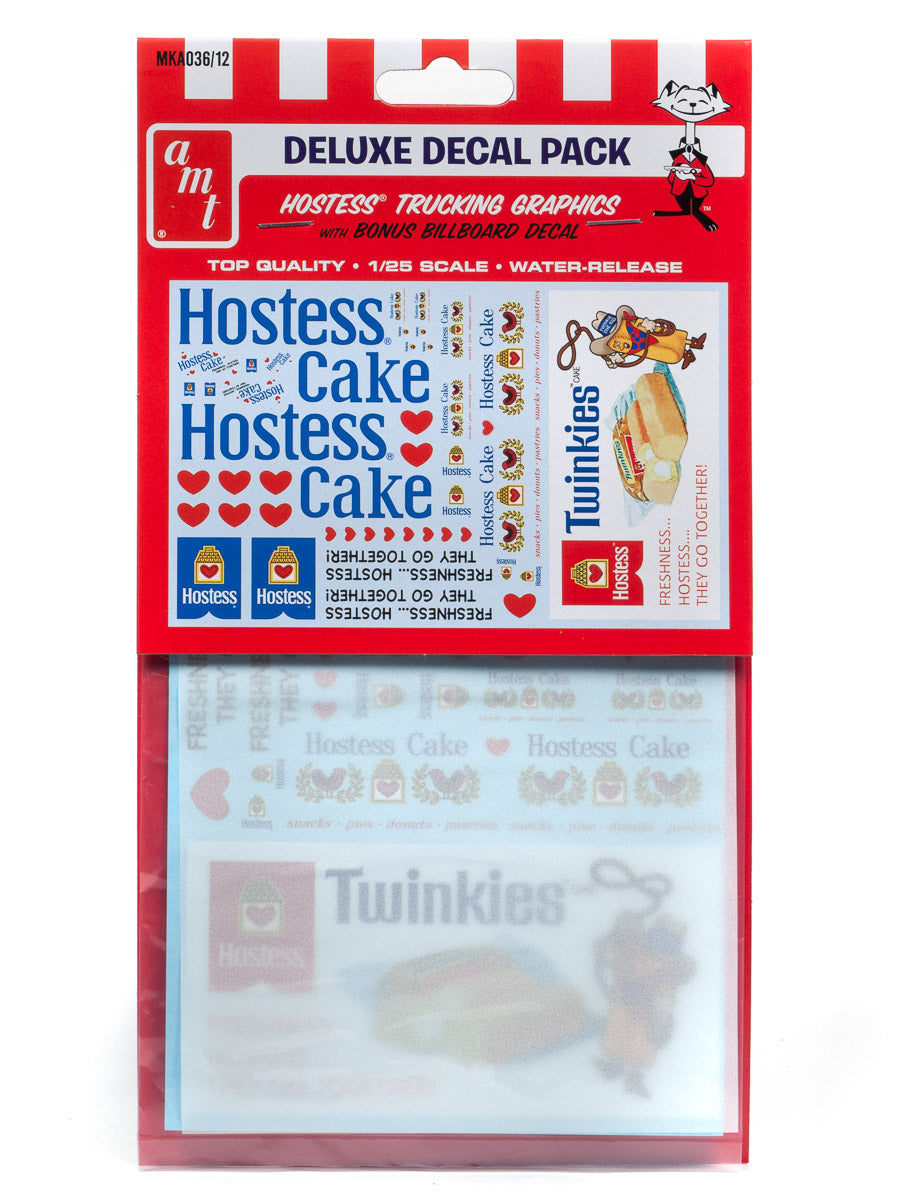 "Hostess" Trucking Decals with Bonus Billboard Decal for 125 Scale Models by AMT