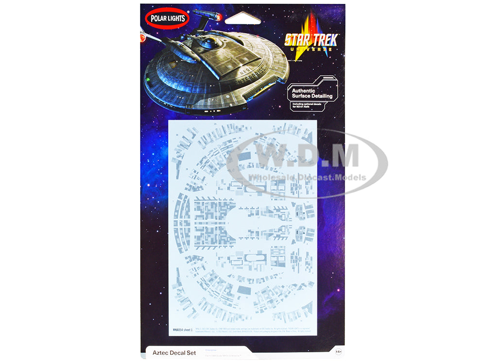 "Star Trek Universe" Aztec Decal Pack for NX-01 Enterprise Ship in 1-1000 Scale by Polar Lights