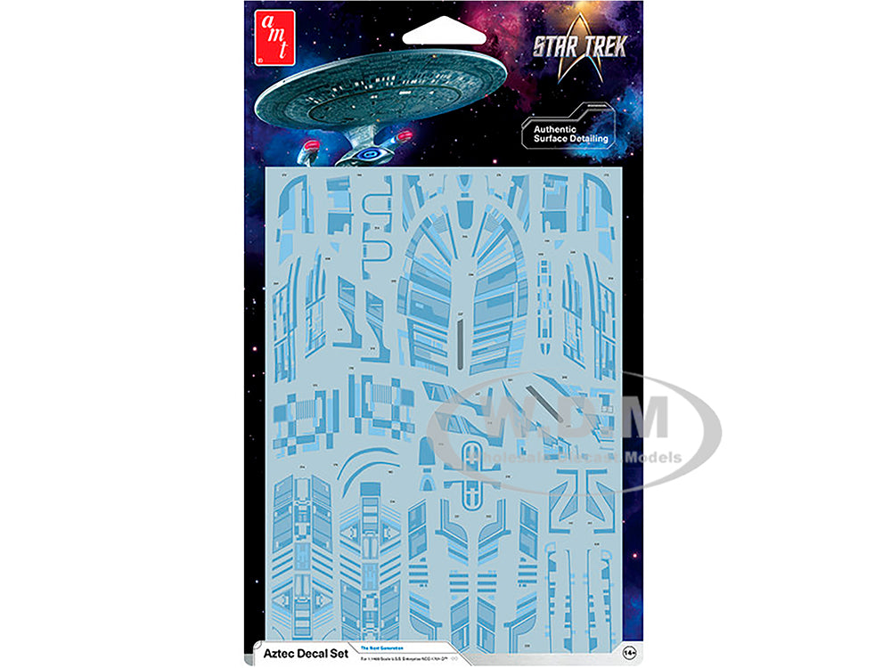 "Star Trek The Next Generation" U.S.S. Enterprise NCC-1701-D Aztec Decal Set 1-1400 Scale by AMT