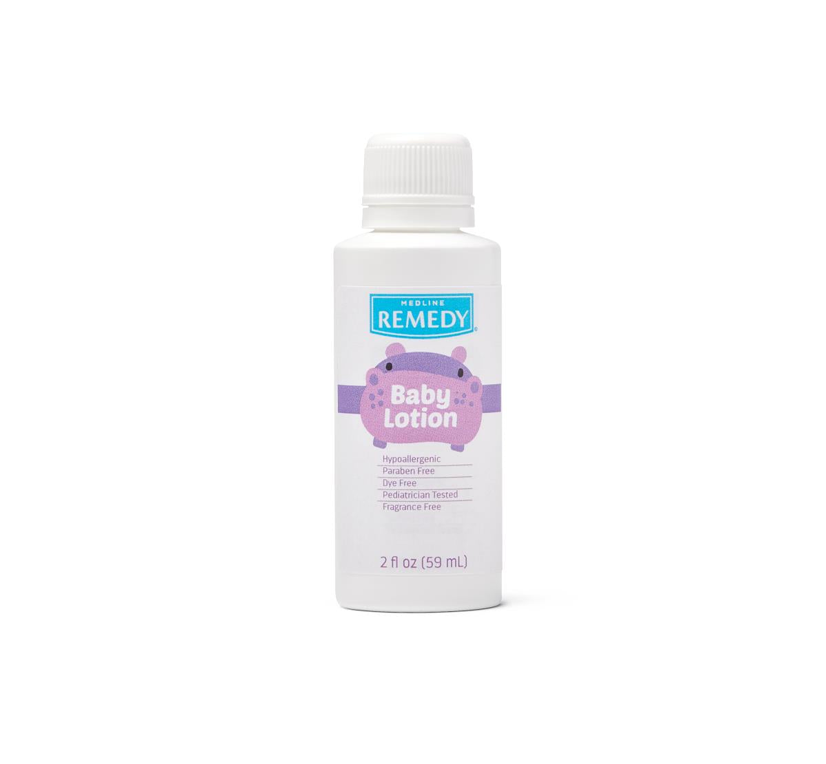 Remedy Baby Body Lotion by Medline,White 2 oz, Fragrance-Free, Case