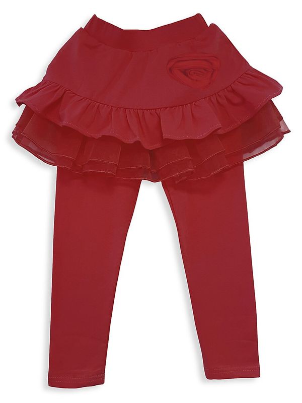 Little Girl's & Girl's Skirted Leggings - Red - 7