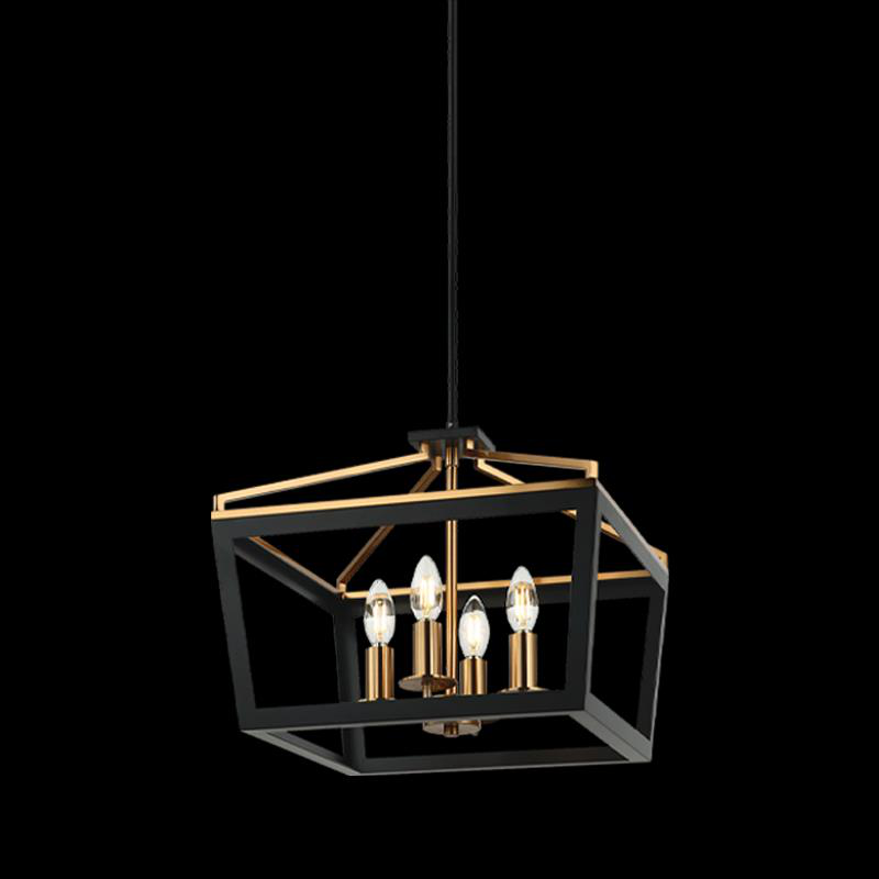 Matteo Lighting Mavonshire 16 Inch Cage Pendant Mavonshire - C67004BKAG - Modern Contemporary
