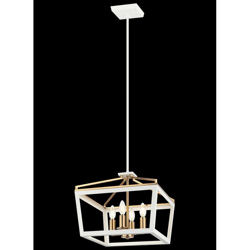 Matteo Lighting Mavonshire 16 Inch Cage Pendant Mavonshire - C67004WHAG - Modern Contemporary