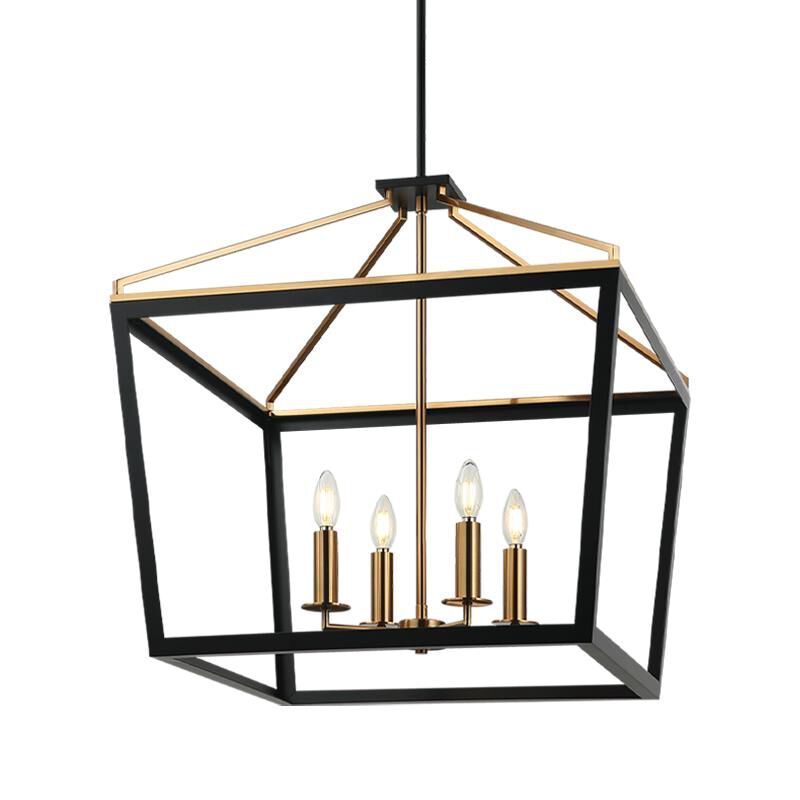 Matteo Lighting Mavonshire 22 Inch Cage Pendant Mavonshire - C67014BKAG - Modern Contemporary
