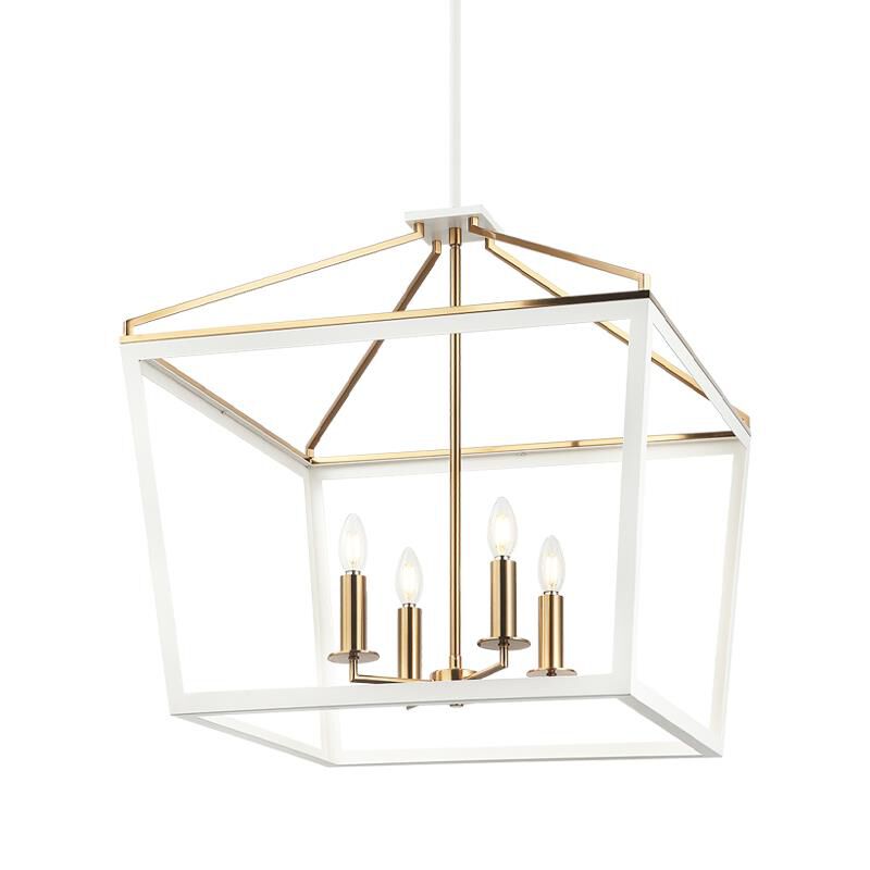 Matteo Lighting Mavonshire 22 Inch Cage Pendant Mavonshire - C67014WHAG - Modern Contemporary