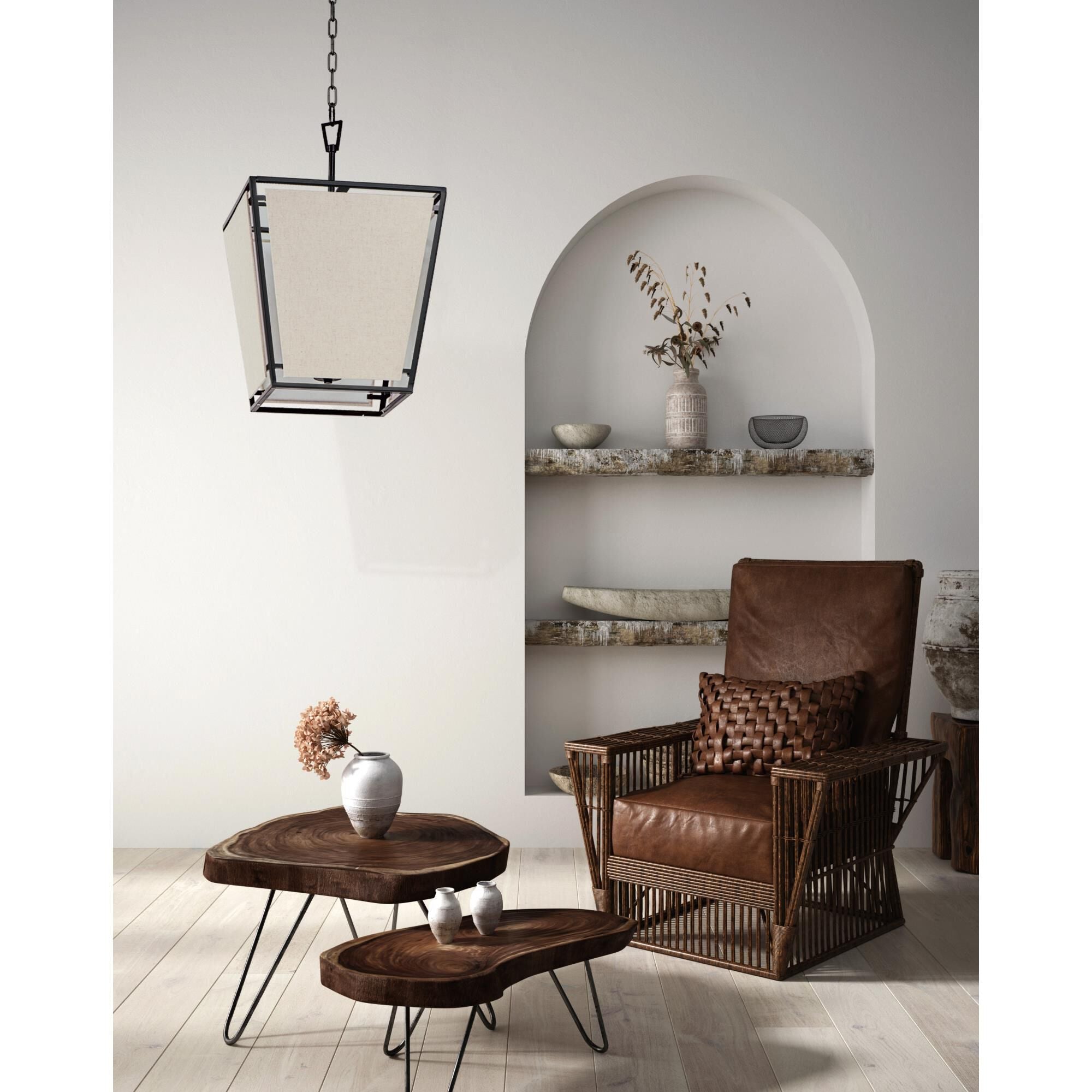 Maxim Lighting Montauk 14 Inch Cage Pendant Montauk - 20264CVBK - Transitional
