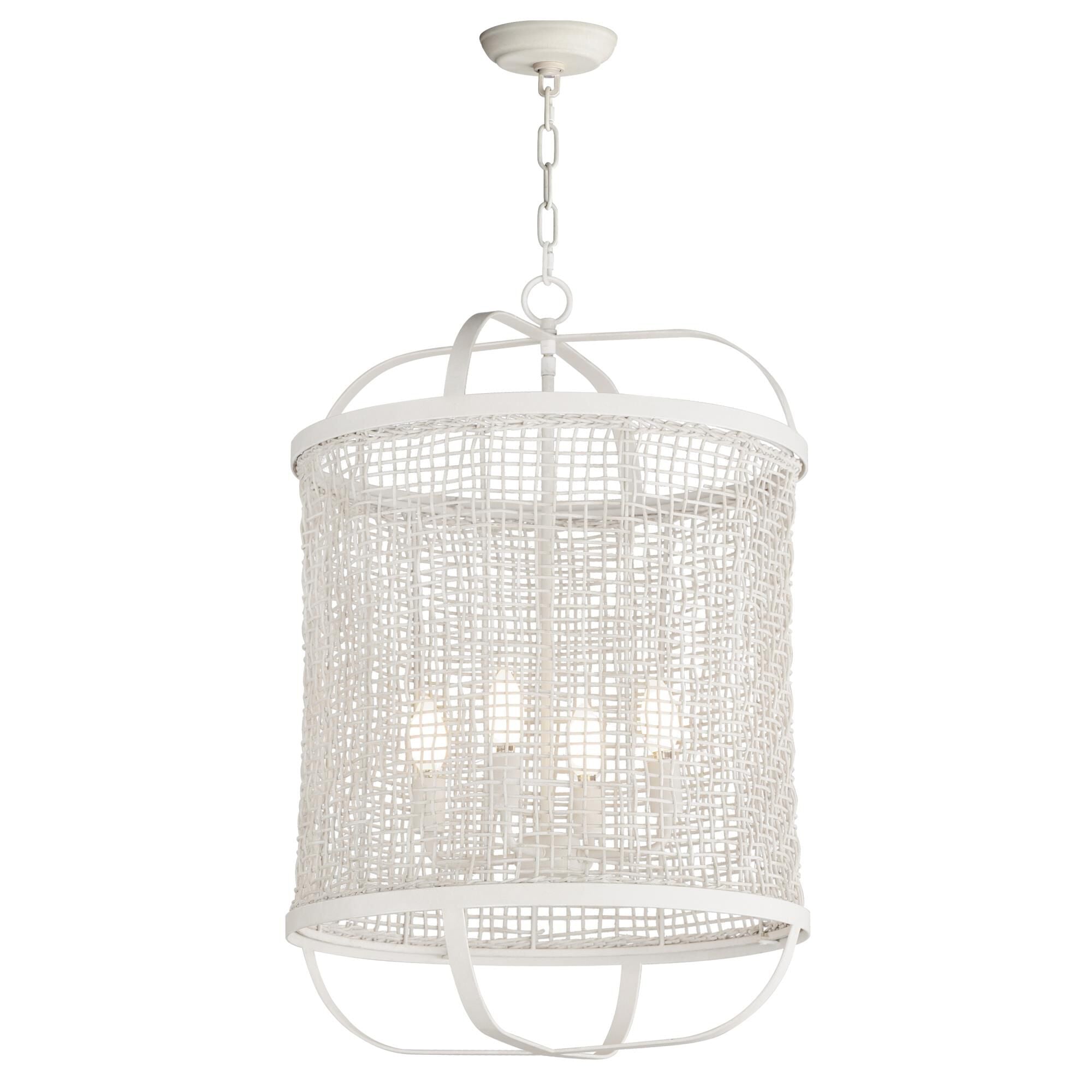Maxim Lighting Cestino 19 Inch Cage Pendant Cestino - 22474WWT - Transitional