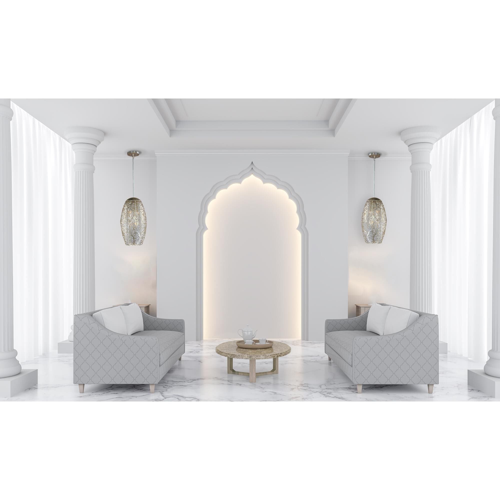 Maxim Lighting Arabesque 13 Inch Large Pendant Arabesque - 24151BCGS - Art Deco