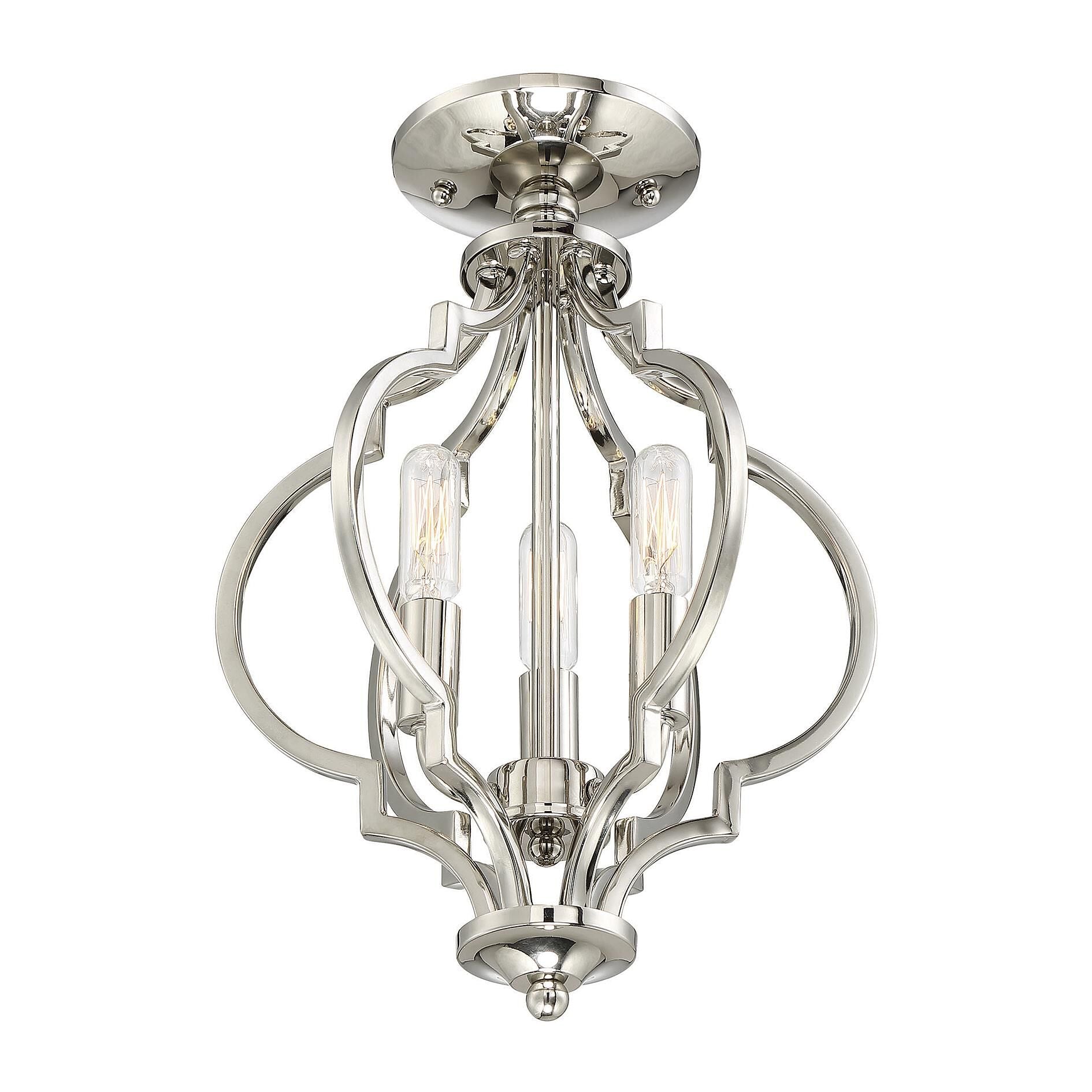 Meridian Lighting 11 Inch LED Cage Pendant - M60055PN - Transitional
