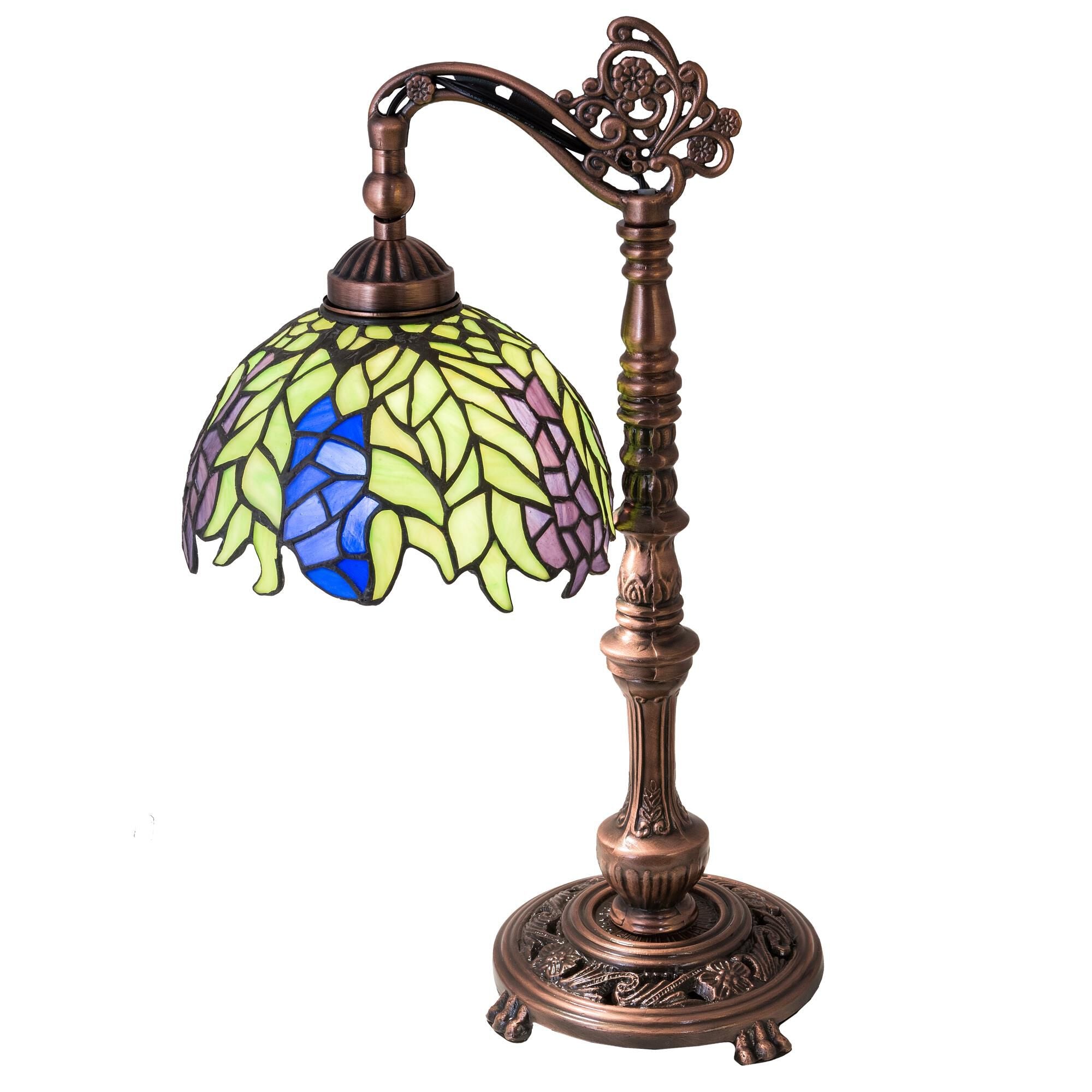 Meyda Lighting Tiffany Honey Locust 19 Inch Desk Lamp Tiffany Honey Locust - 27167 - Tiffany Glass