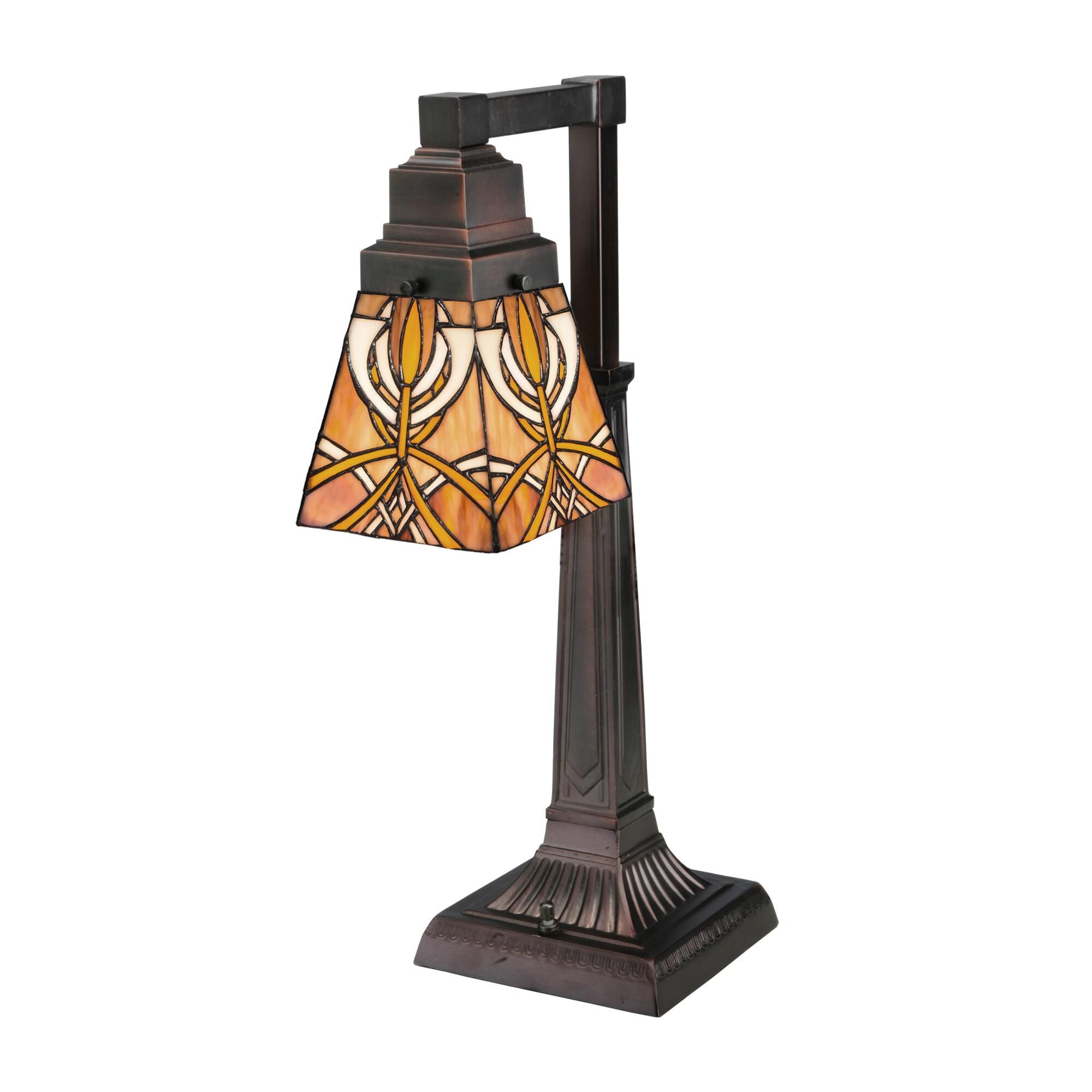 Meyda Lighting Glasgow Bungalow 20 Inch Desk Lamp Glasgow Bungalow - 27636 - Tiffany Glass