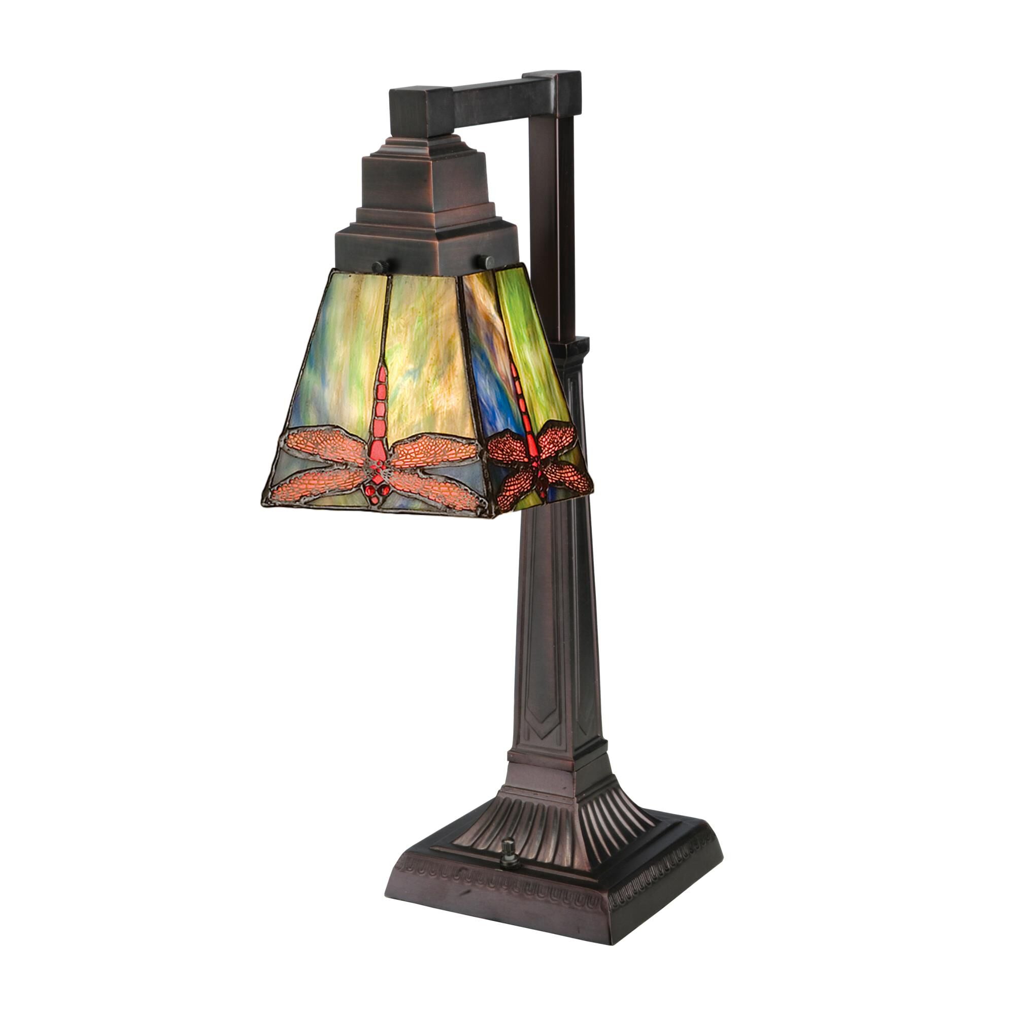 Meyda Lighting Prairie Dragonfly 19 Inch Desk Lamp Prairie Dragonfly - 48212 - Craftsman-Mission