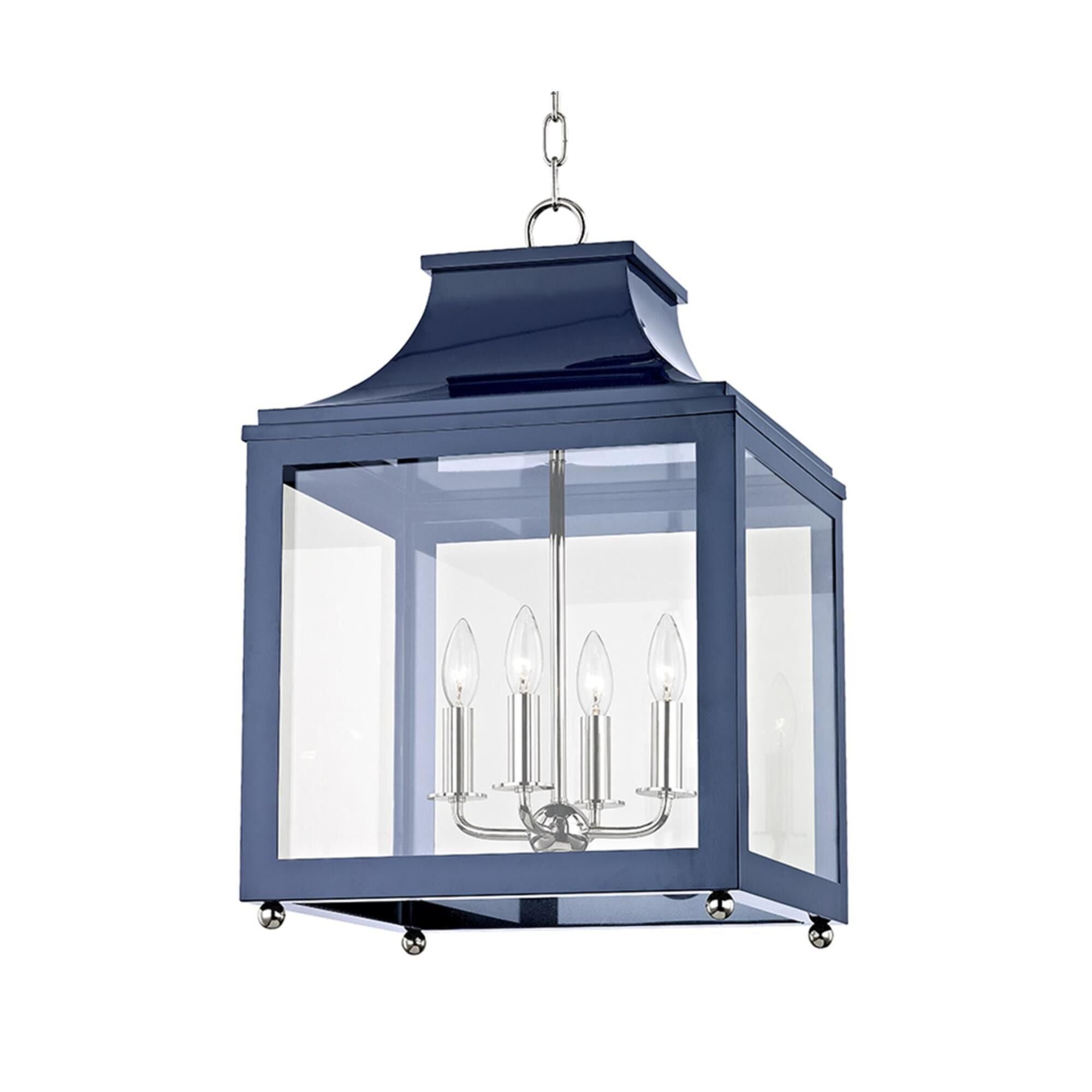 Mitzi Leigh 16 Inch Cage Pendant Leigh - H259704L-PN-NVY - Transitional