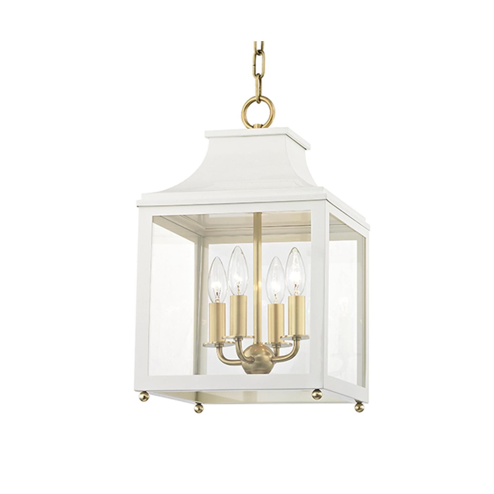Mitzi Leigh 11.25 Inch Cage Pendant Leigh - H259704S-AGB-WH - Transitional
