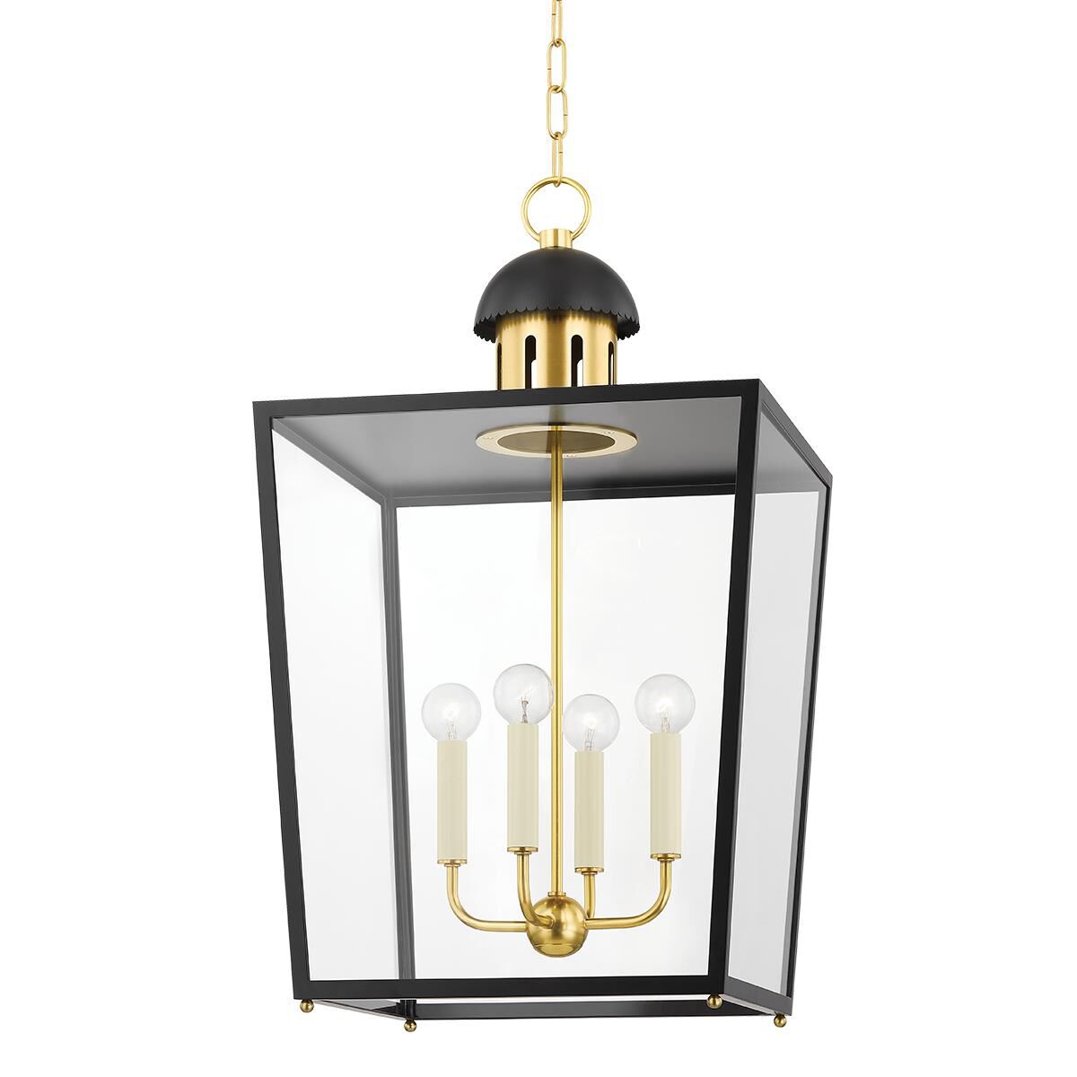 Mitzi June 16 Inch Cage Pendant June - H737704L-AGB-SBK - Mid-Century Modern