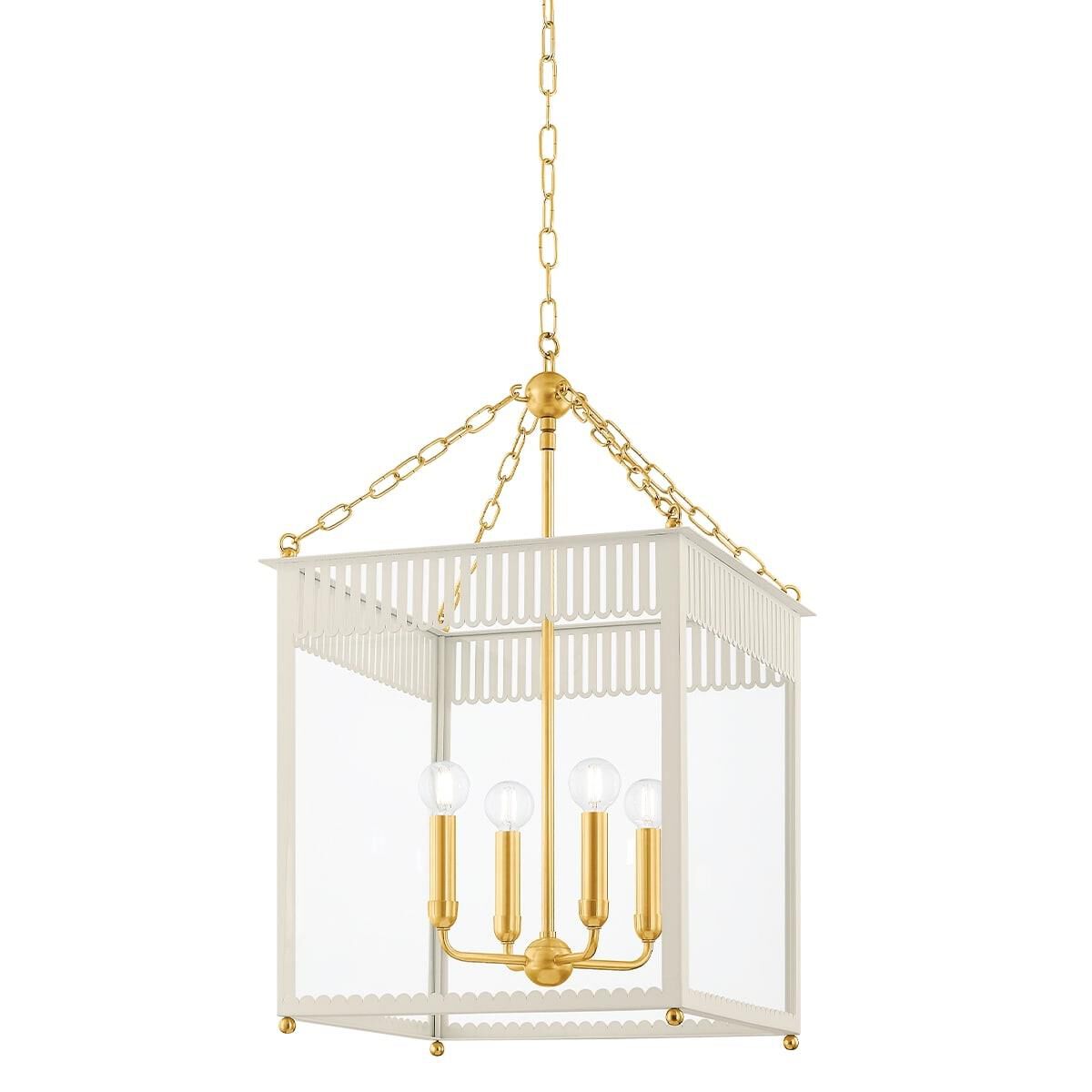 Mitzi Rosalie 17 Inch Cage Pendant Rosalie - H932704L-AGB-SCR - Modern Contemporary