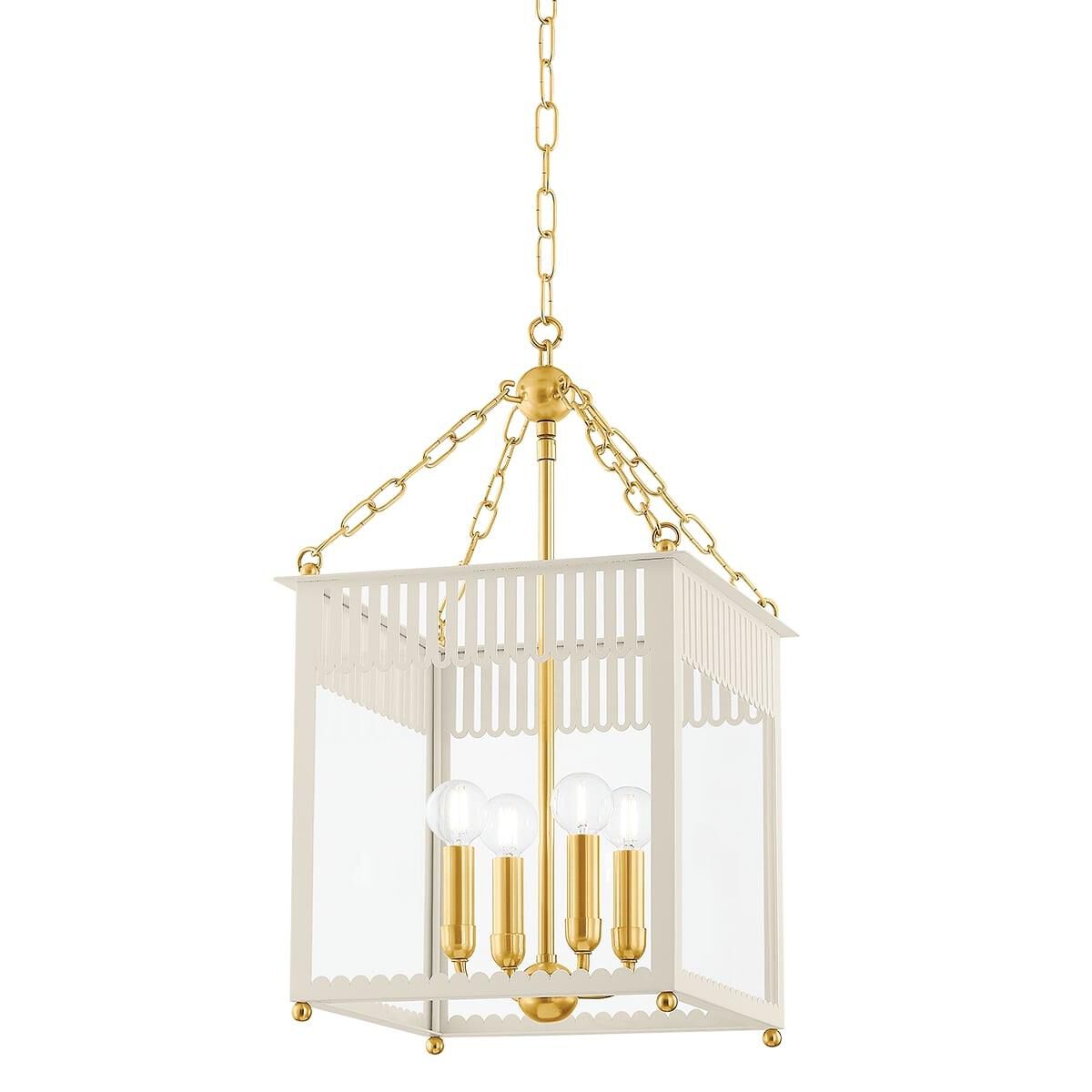Mitzi Rosalie 13 Inch Cage Pendant Rosalie - H932704S-AGB-SCR - Modern Contemporary