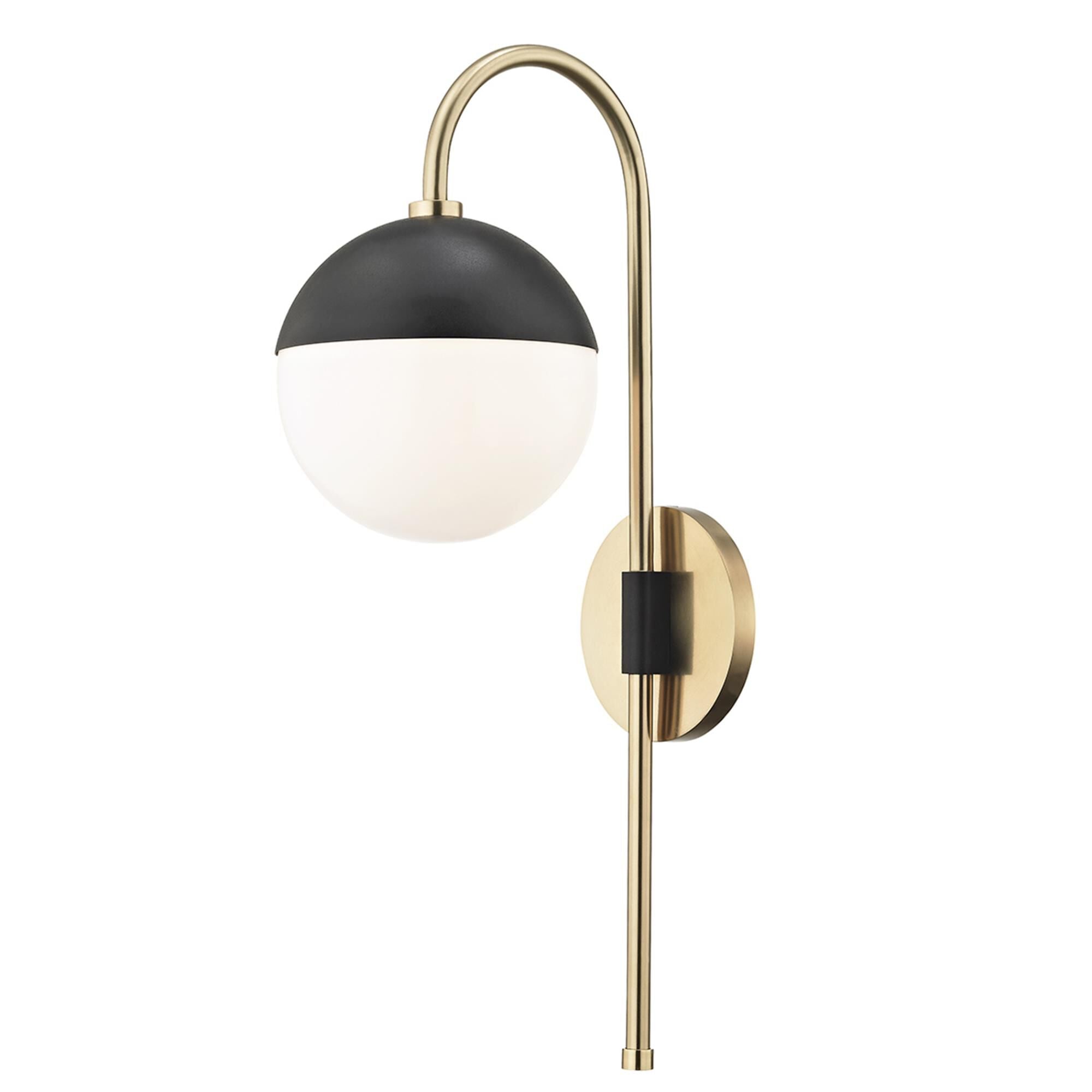 Mitzi Renee 6 Inch Wall Swing Lamp Renee - HL249101-AGB-BK - Modern Contemporary
