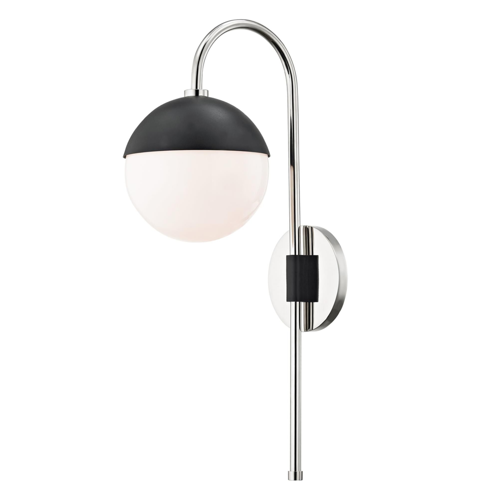 Mitzi Renee 6 Inch Wall Swing Lamp Renee - HL249101-PN-BK - Modern Contemporary