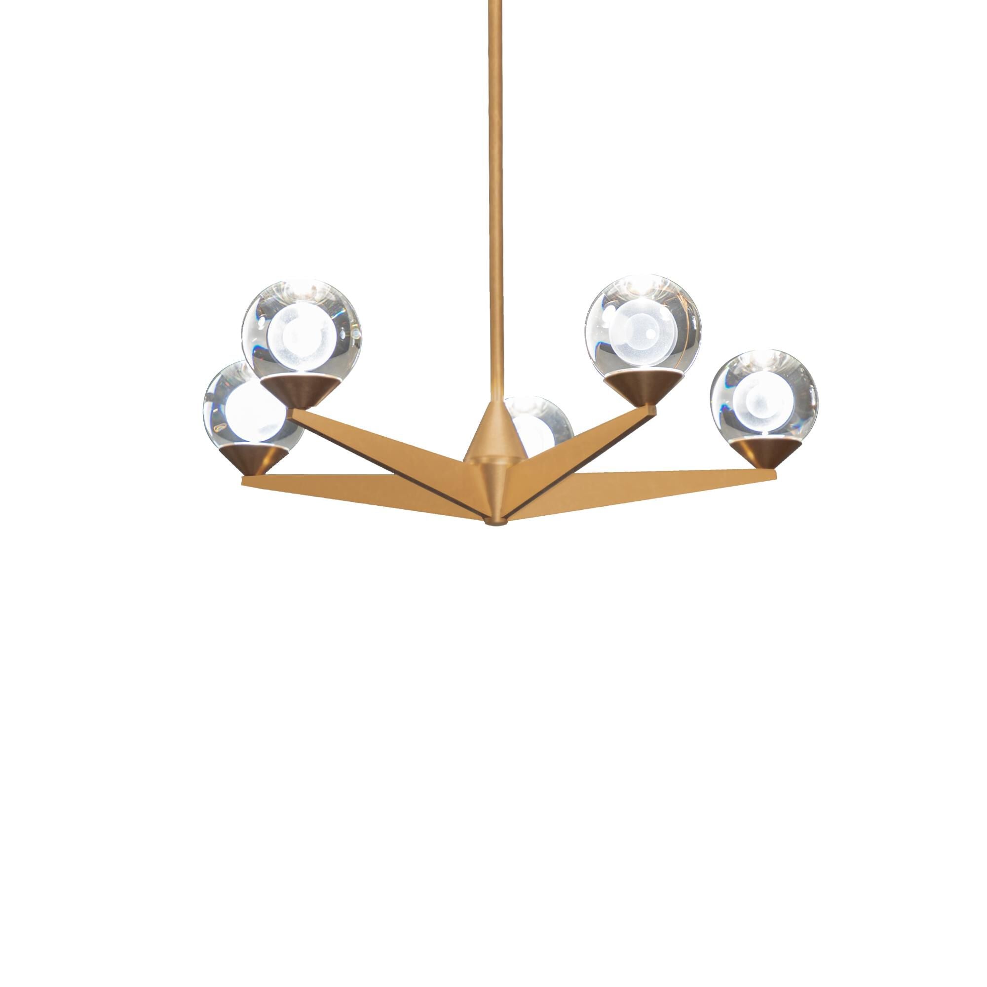 Modern Forms Double Bubble 23 Inch 5 Light LED Chandelier Double Bubble - PD-82024-AB - Mid-Century Modern