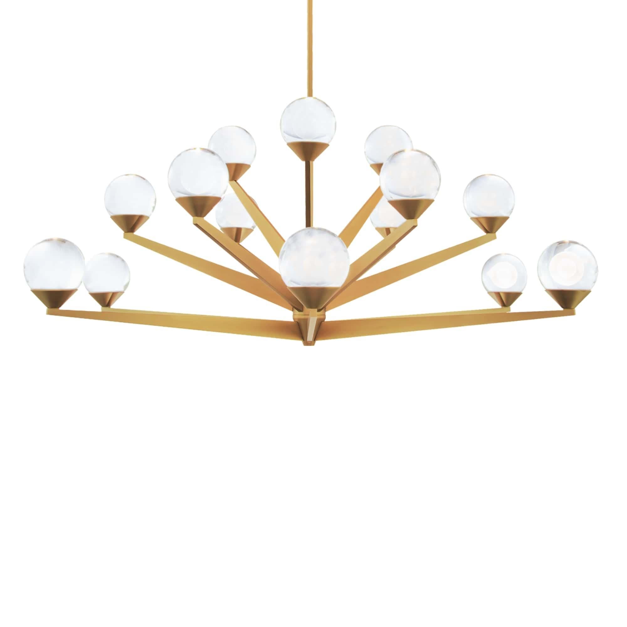 Modern Forms Double Bubble 42 Inch 15 Light LED Chandelier Double Bubble - PD-82042-AB - Mid-Century Modern