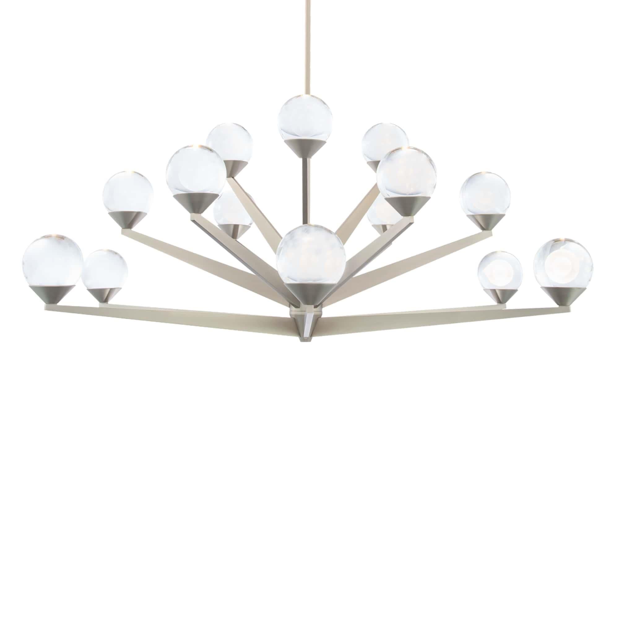 Modern Forms Double Bubble 42 Inch 15 Light LED Chandelier Double Bubble - PD-82042-SN - Mid-Century Modern