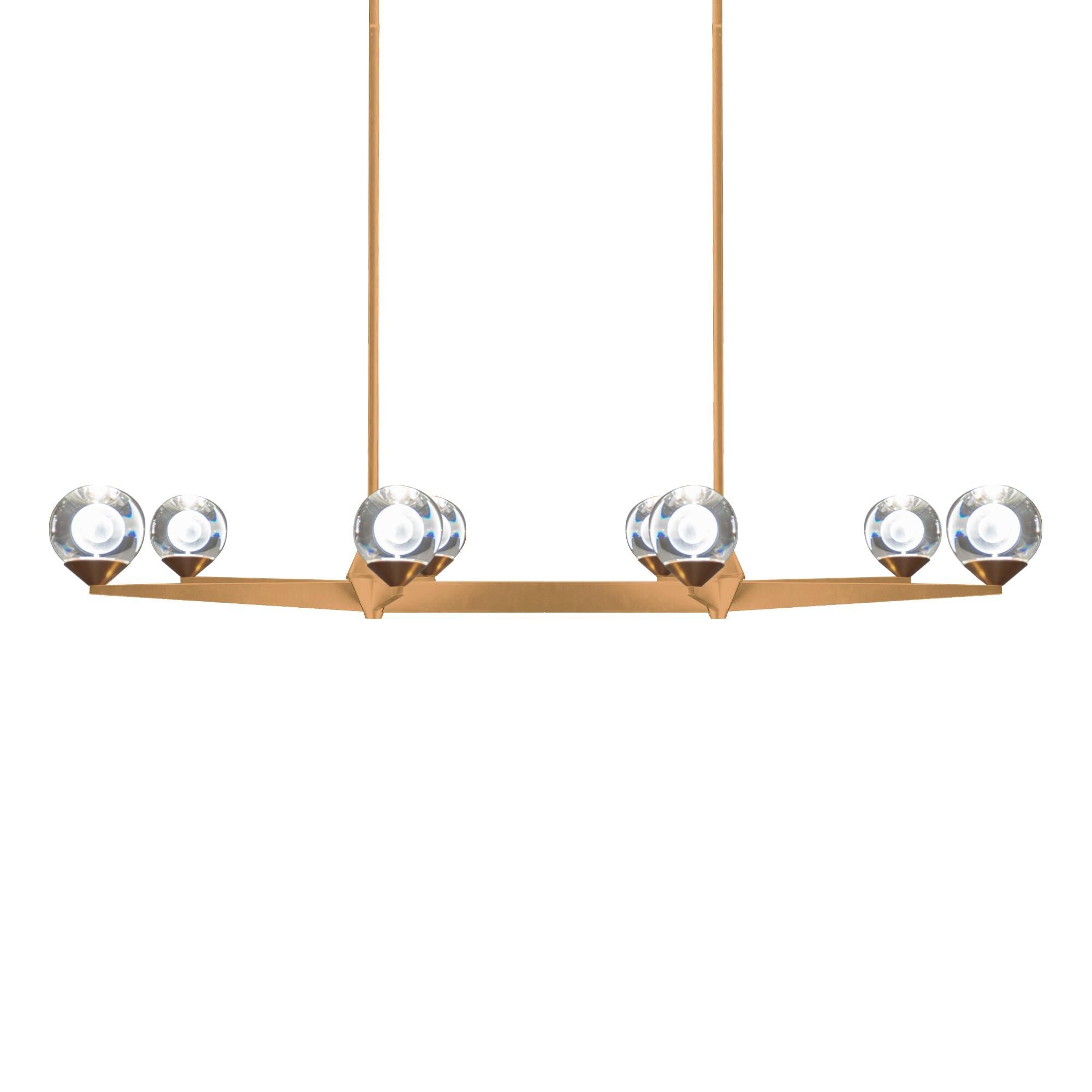 Modern Forms Double Bubble 43 Inch 8 Light LED Linear Suspension Light Double Bubble - PD-82044-AB - Mid-Century Modern
