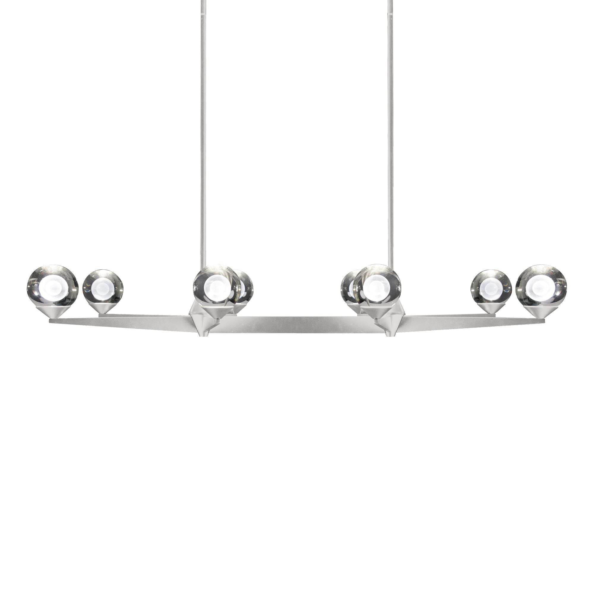 Modern Forms Double Bubble 43 Inch 8 Light LED Linear Suspension Light Double Bubble - PD-82044-SN - Mid-Century Modern