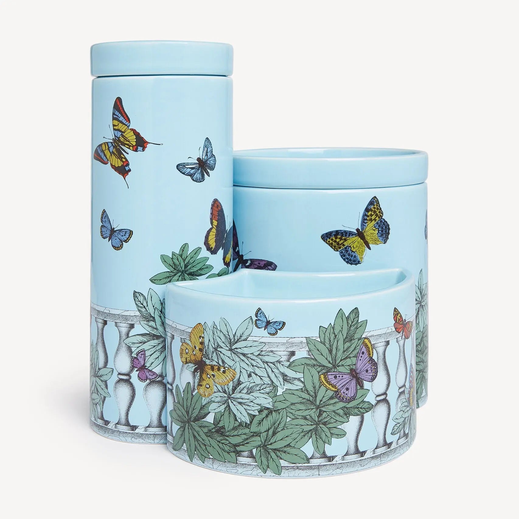 Fornasetti Pendant ce temps, réglez les bougies papillon Fornasetti - 2,4 kg au total