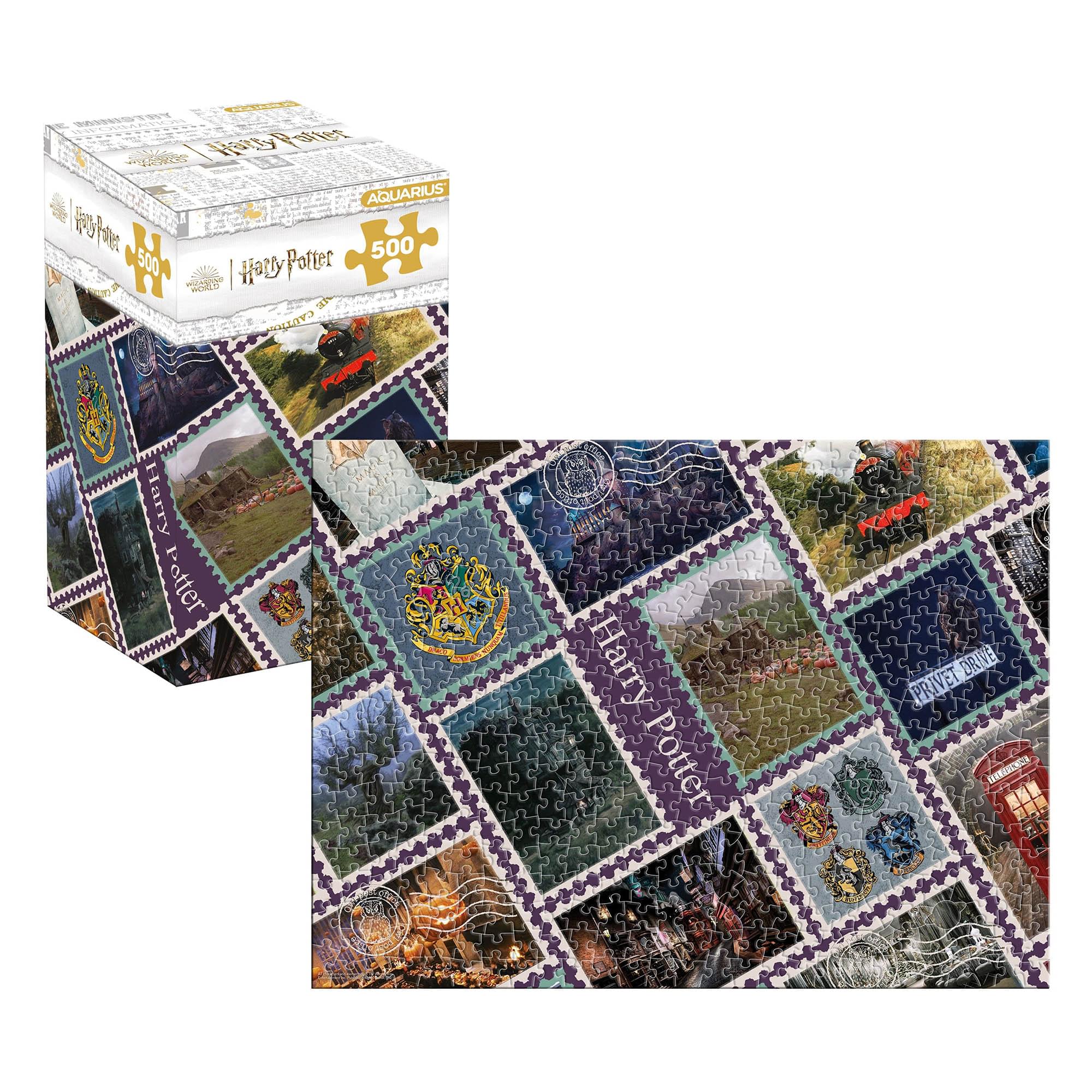 Harry Potter Travel Stamps 500 Piece Jigsaw Puzzle (Vertical Box)