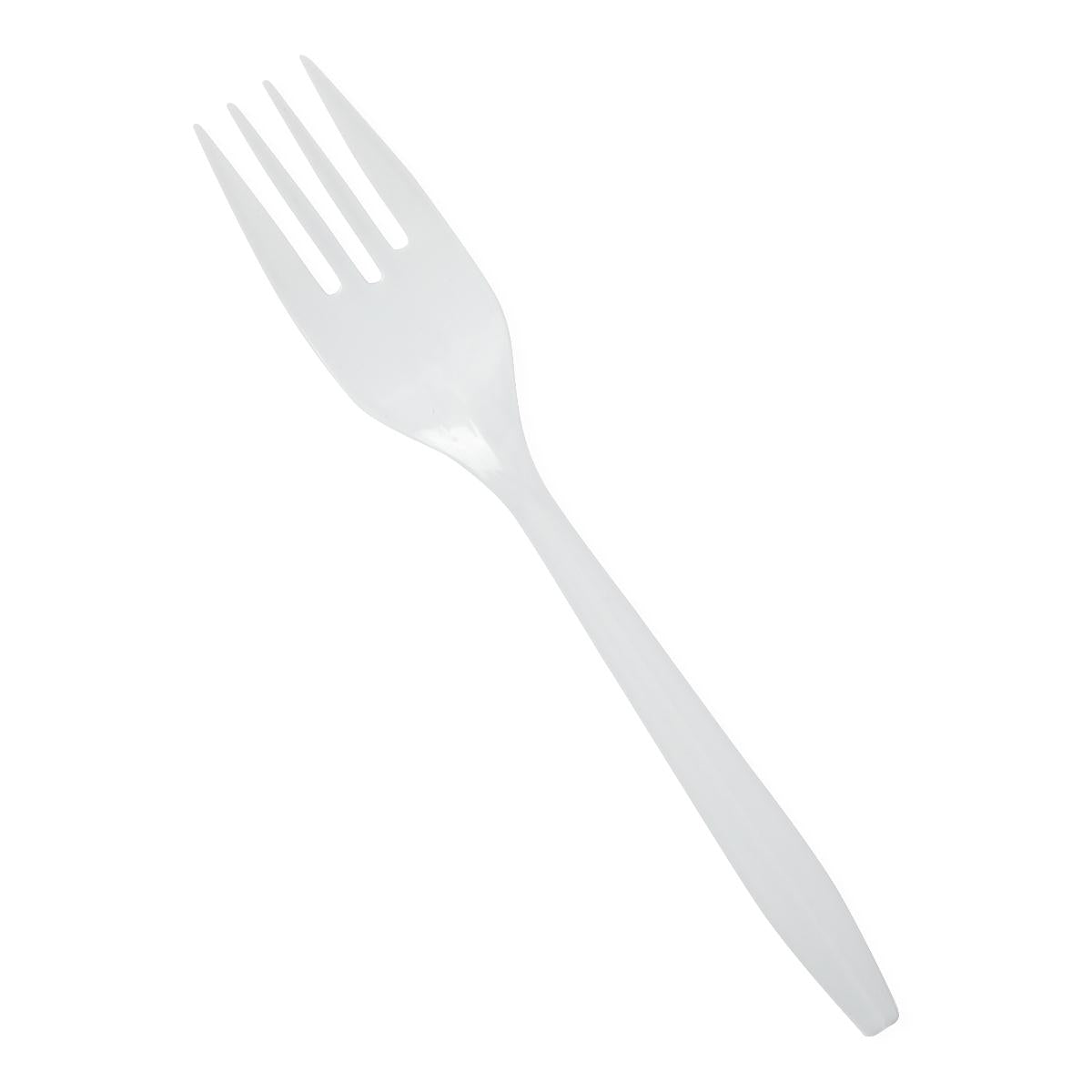 White Polypropylene Medium Weight Fork, 5.75", Case of 1000