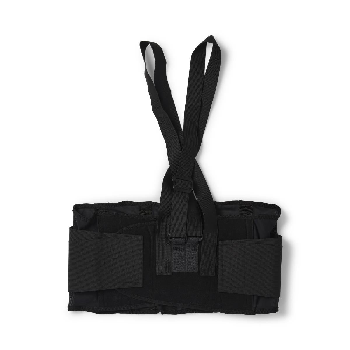 Medline Standard Back Support with Suspenders, Black, Size XL for 38"-42" Waist, Each