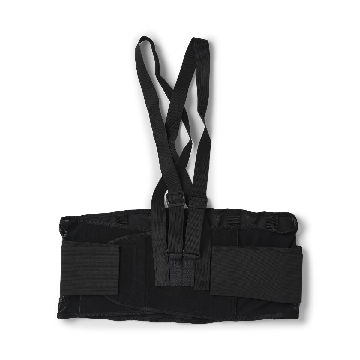 Medline Standard Back Support with Suspenders, Black, Size 2XL for 42"-46" Waist, Each