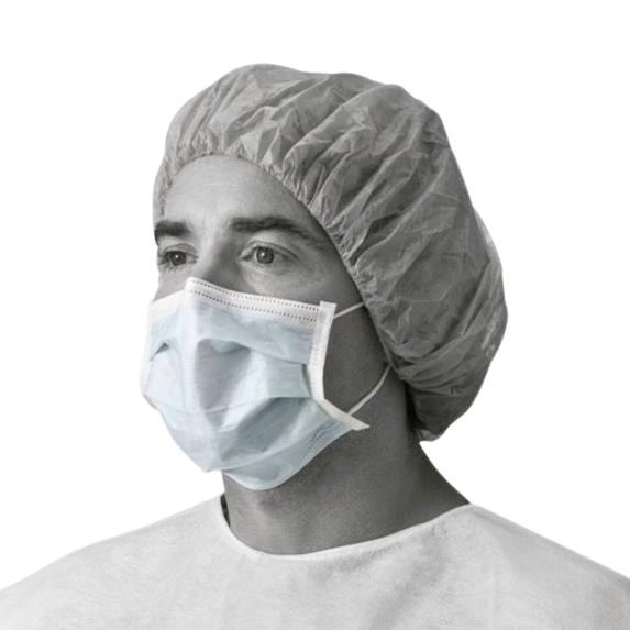 ASTM F2100-19 Level 2, Procedure Face Mask with Ear Loops, Blue, Case of 300