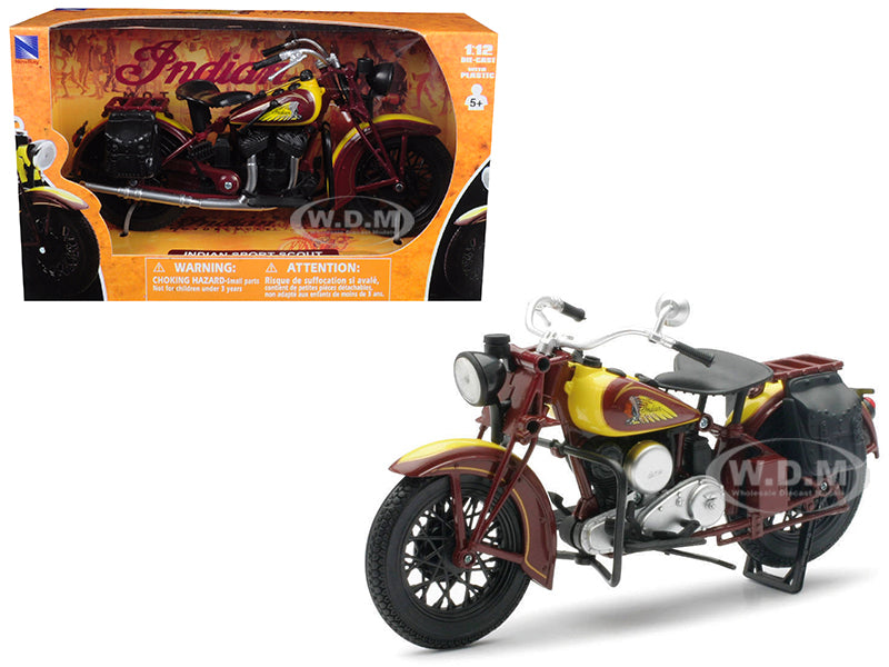 1934 Indian Sport Scout Bike 1-12 Diecast Motorcycle Model by New Ray