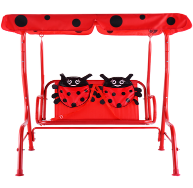 Red Ladybug Kids' Patio Swing