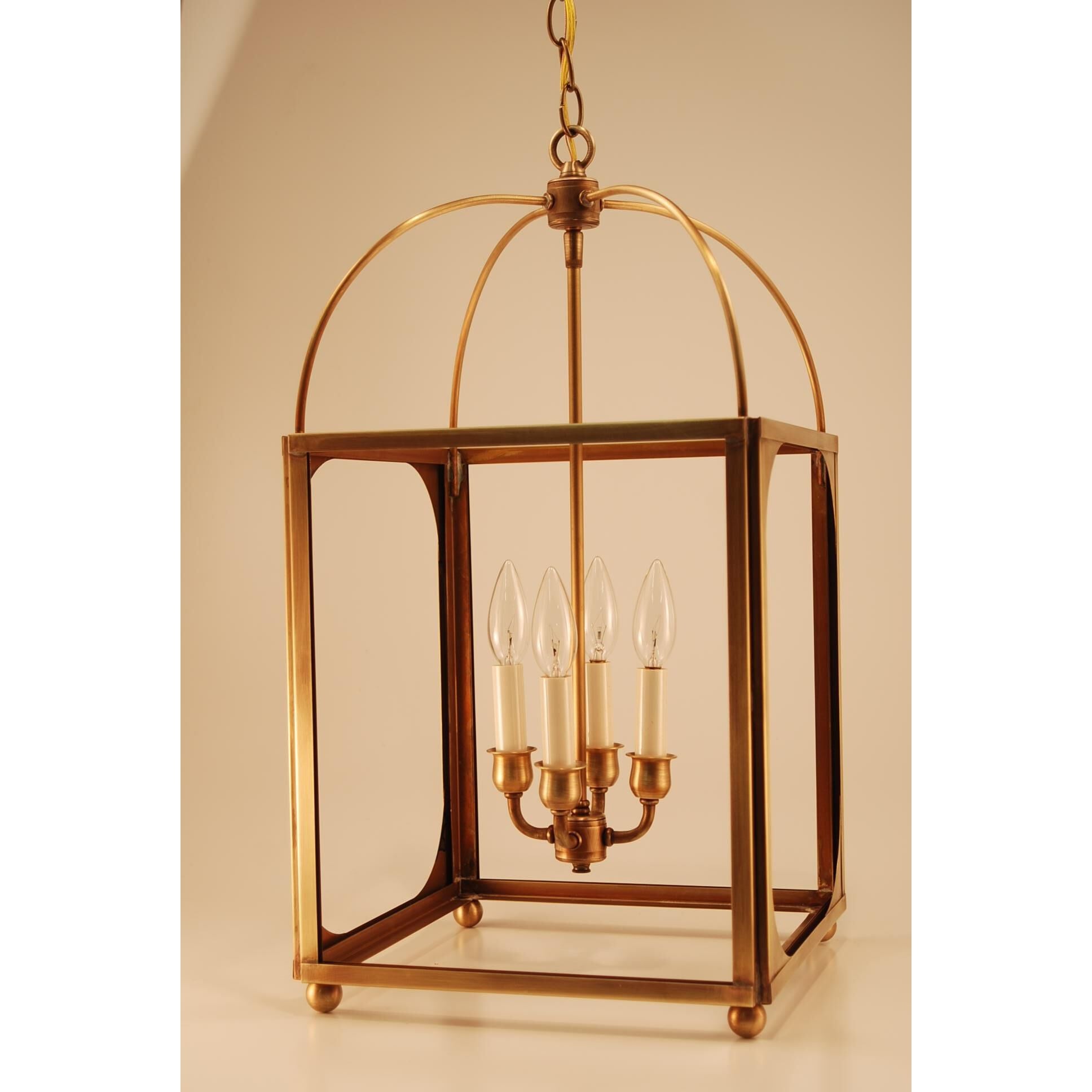 Northeast Lantern 12 Inch Cage Pendant - 6832-AB-LT4-CLR - Traditional